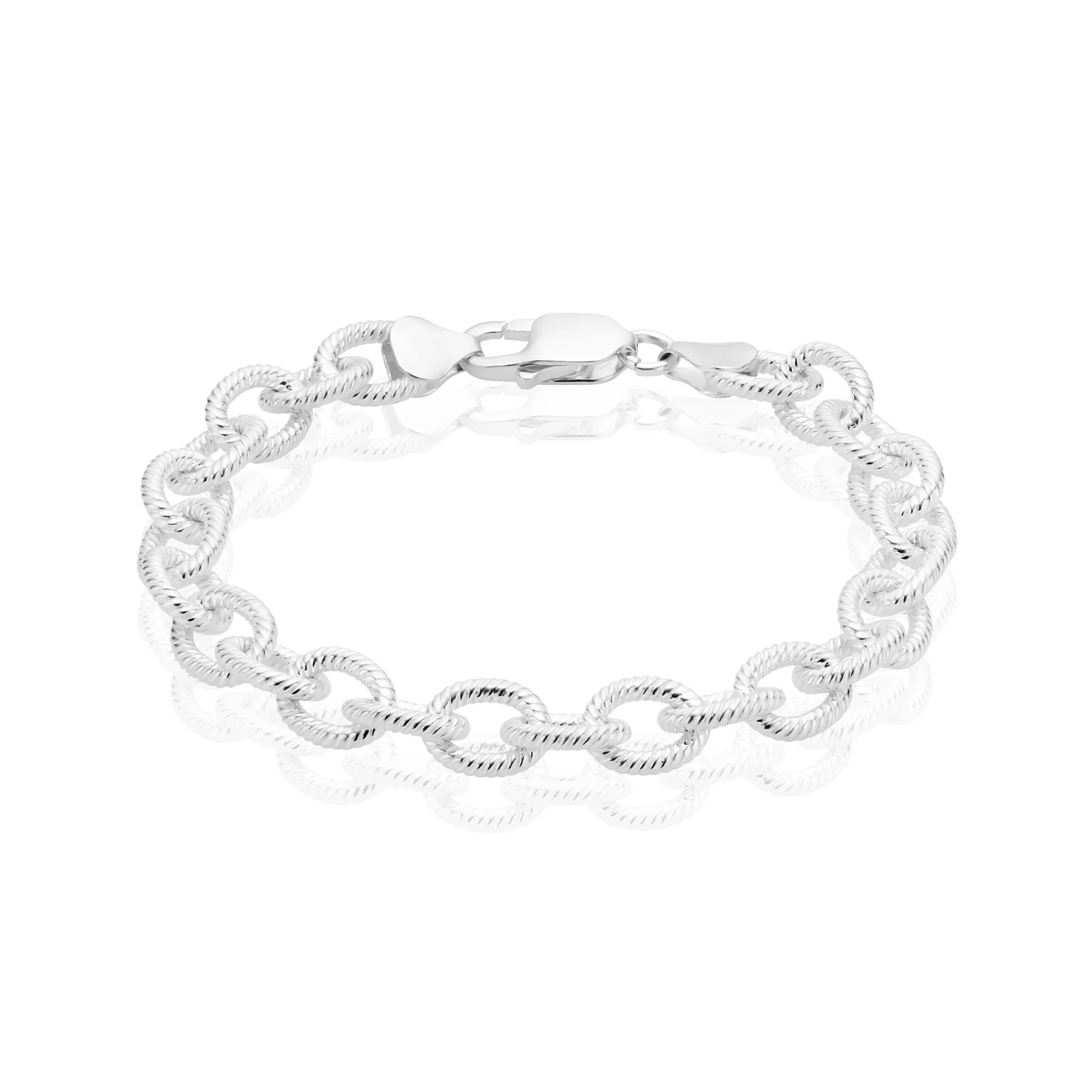 Sterling Silver Rope Link Bracelet