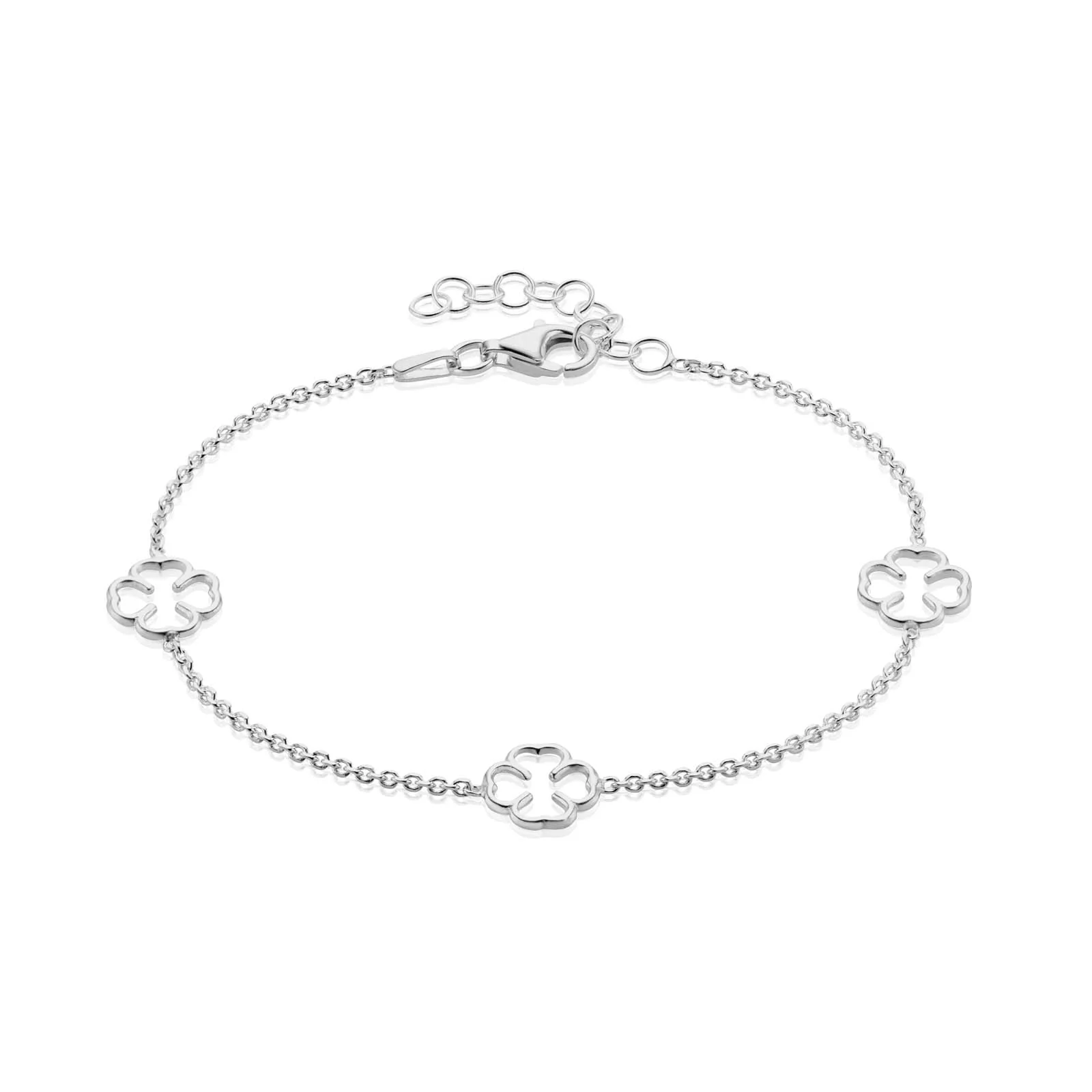 Sterling Silver Clover Bracelet