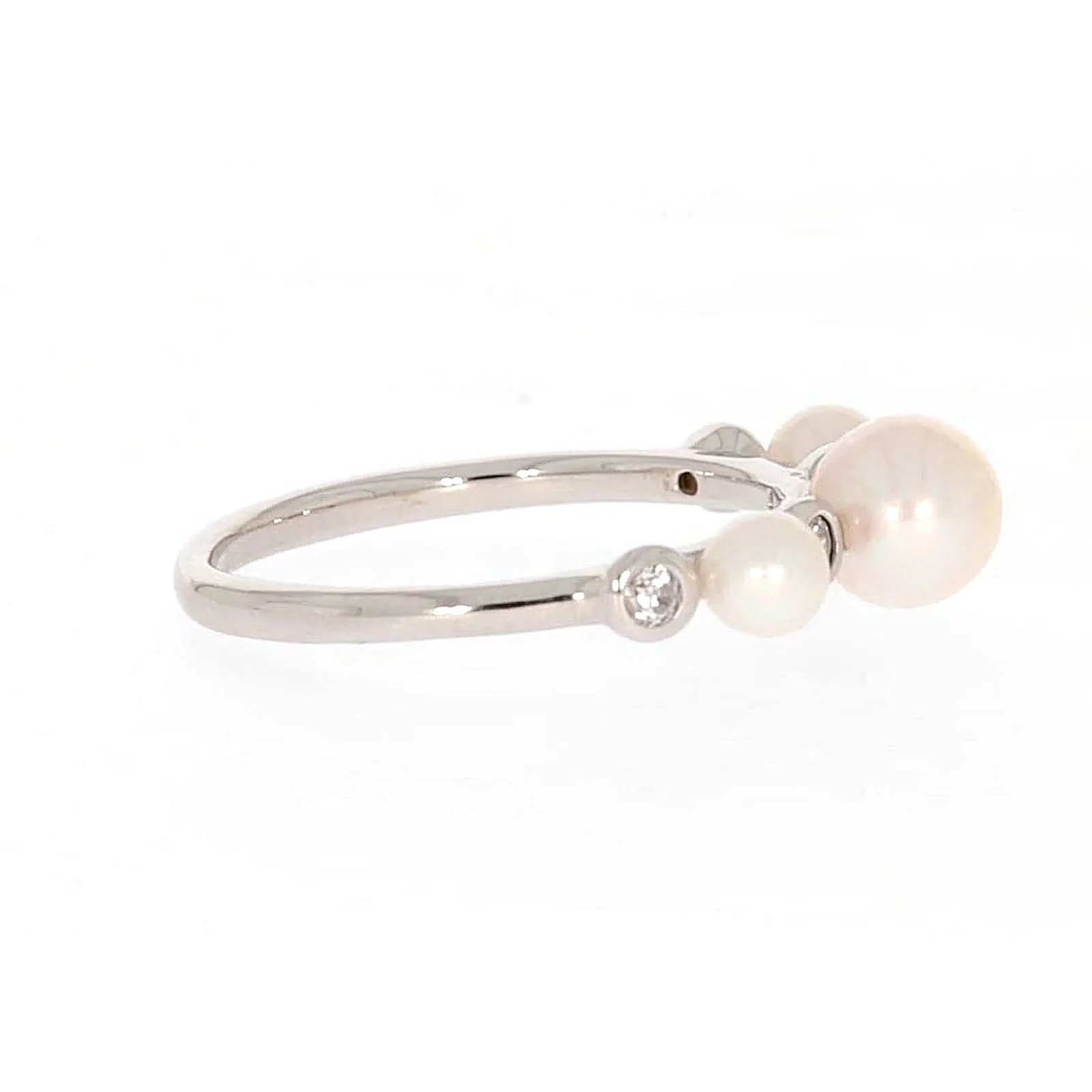 Sterling Silver Fresh Water Pear and Cubic Zirconia ring - Image 59