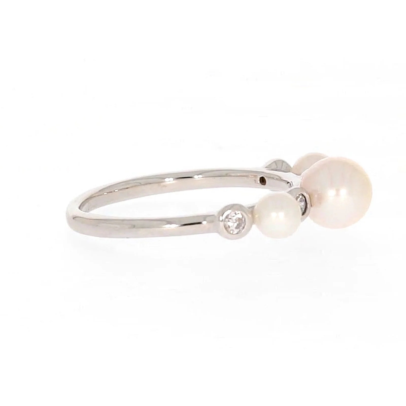 Sterling Silver Fresh Water Pear and Cubic Zirconia ring - Image 60