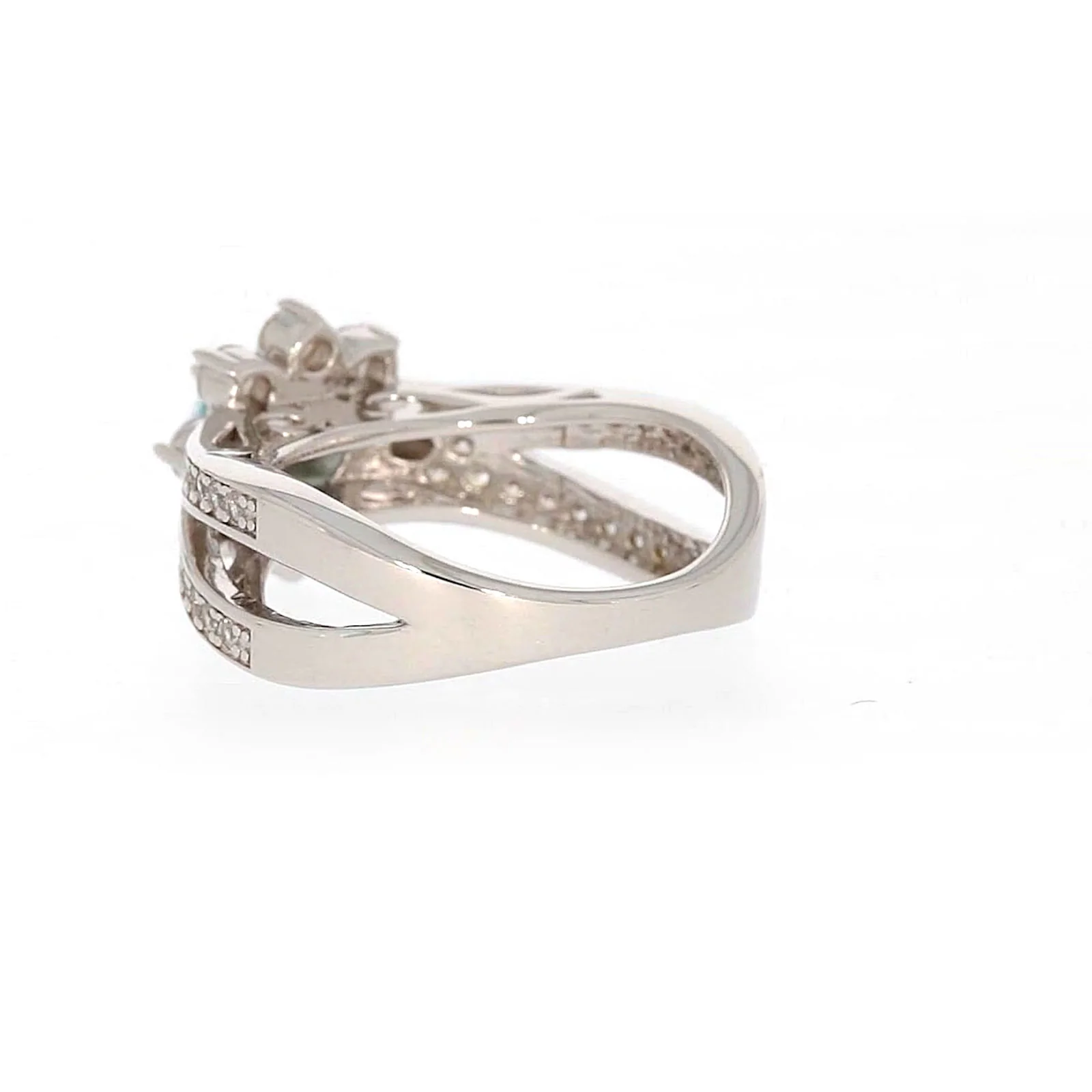 Sterling Silver Light Blue Cubic Zirconia Ring - Image 31