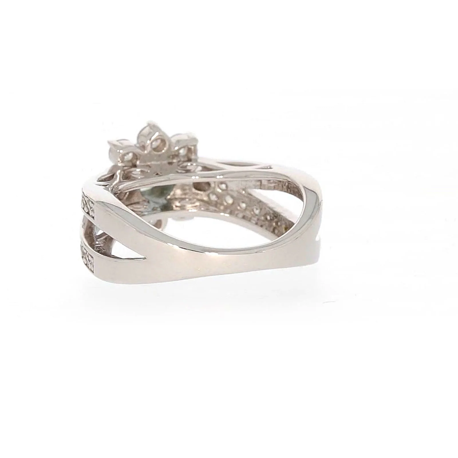 Sterling Silver Light Blue Cubic Zirconia Ring - Image 34
