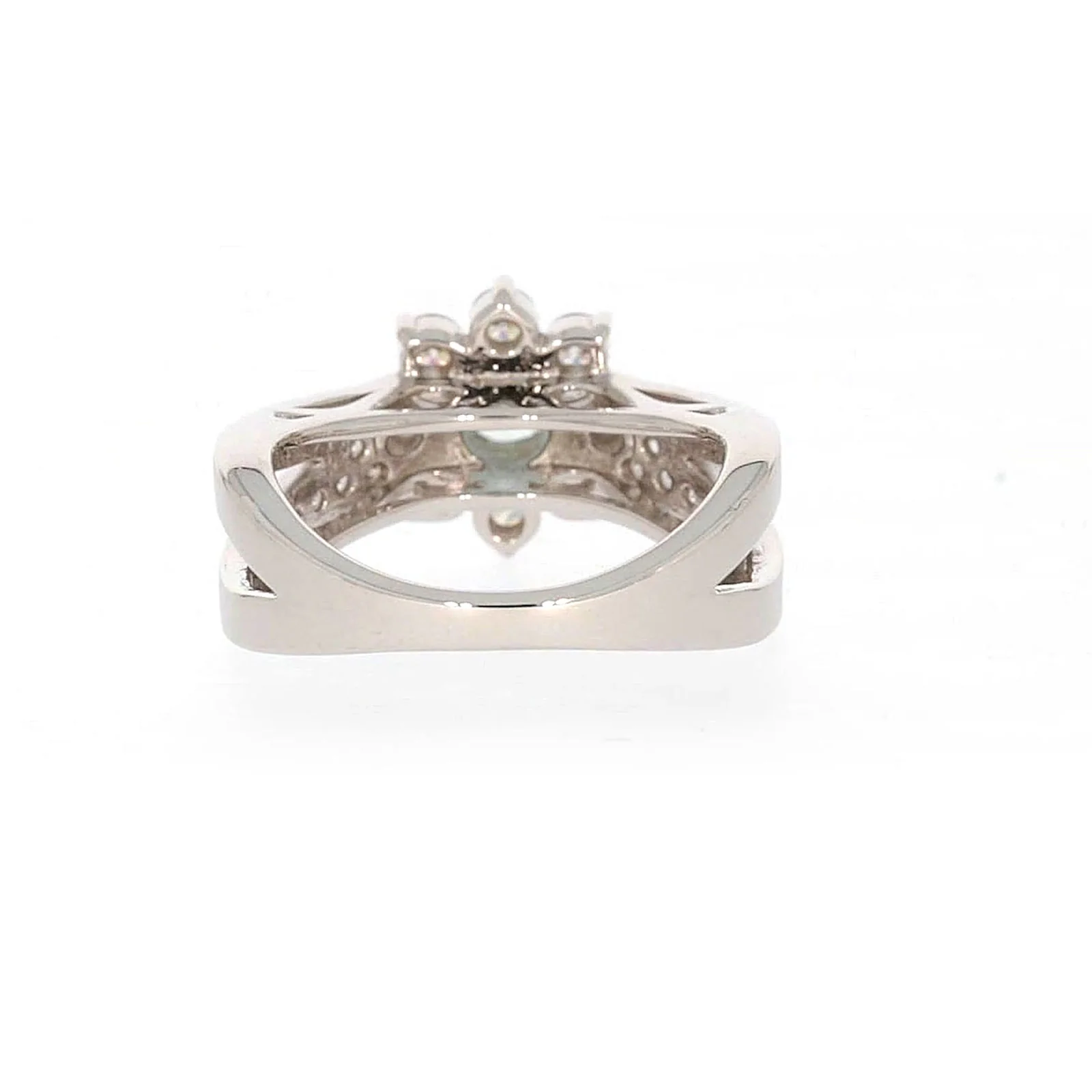 Sterling Silver Light Blue Cubic Zirconia Ring - Image 39