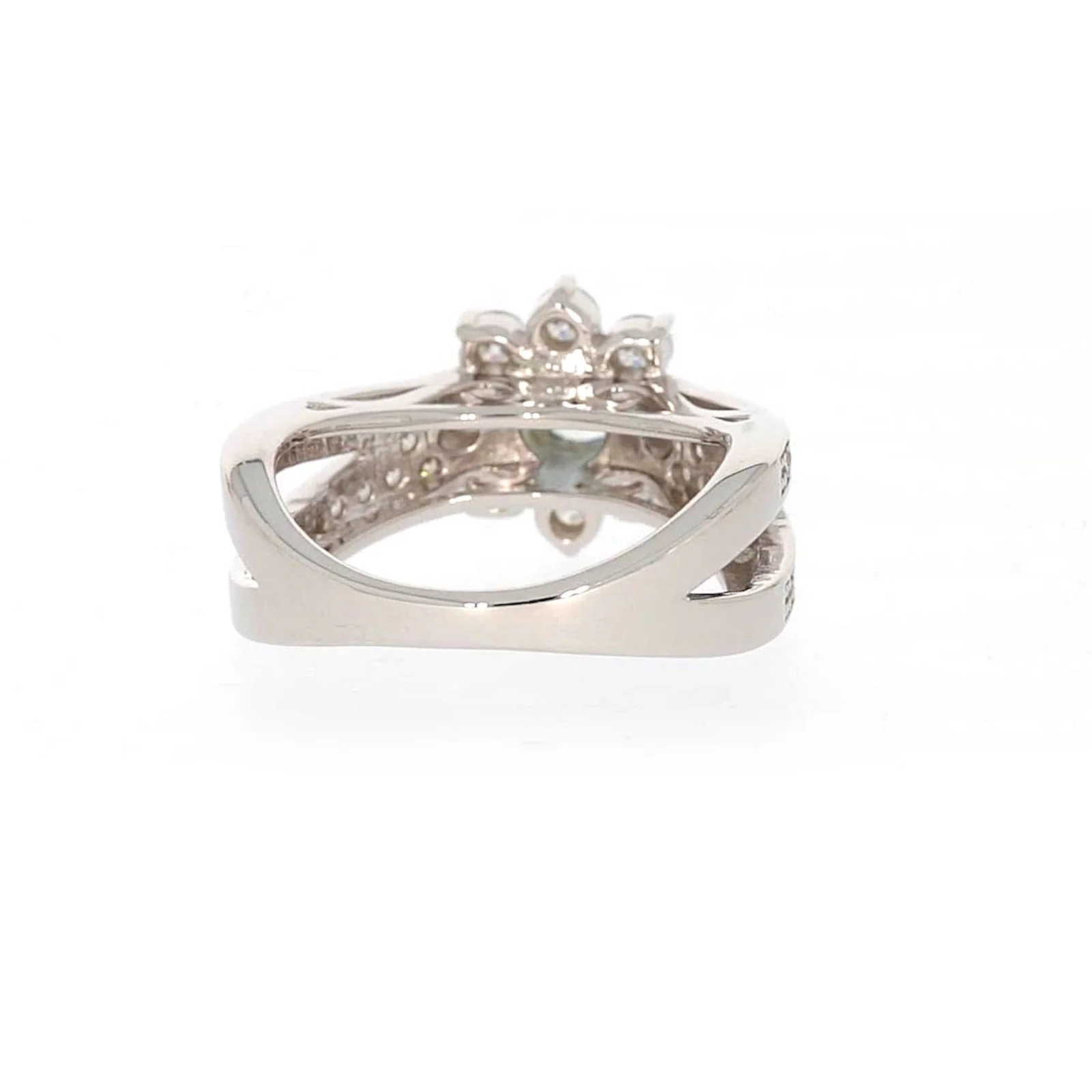 Sterling Silver Light Blue Cubic Zirconia Ring - Image 41