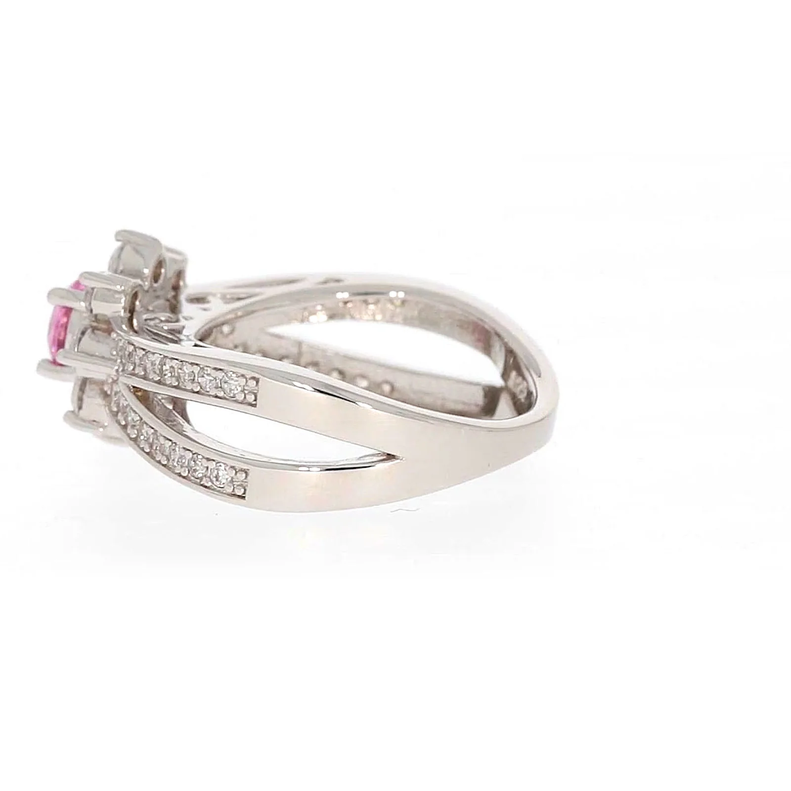 Sterling Silver Pink Cubic Zirconia Ring - Image 25