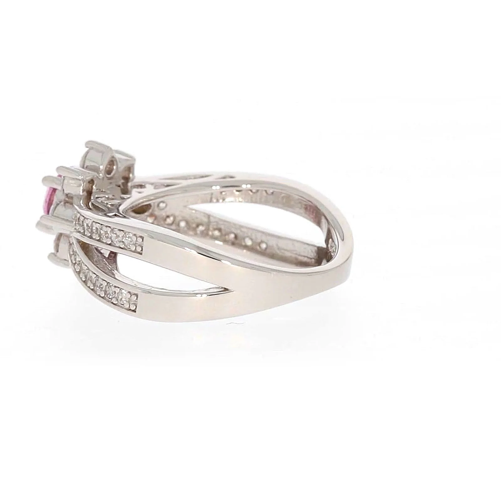 Sterling Silver Pink Cubic Zirconia Ring - Image 27