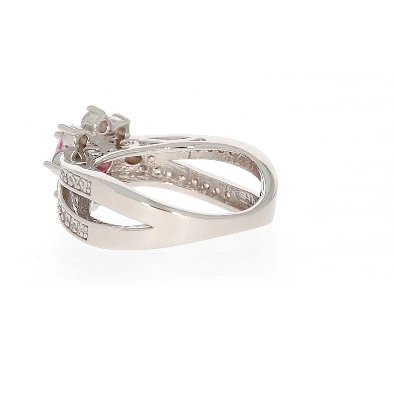 Sterling Silver Pink Cubic Zirconia Ring - Image 30