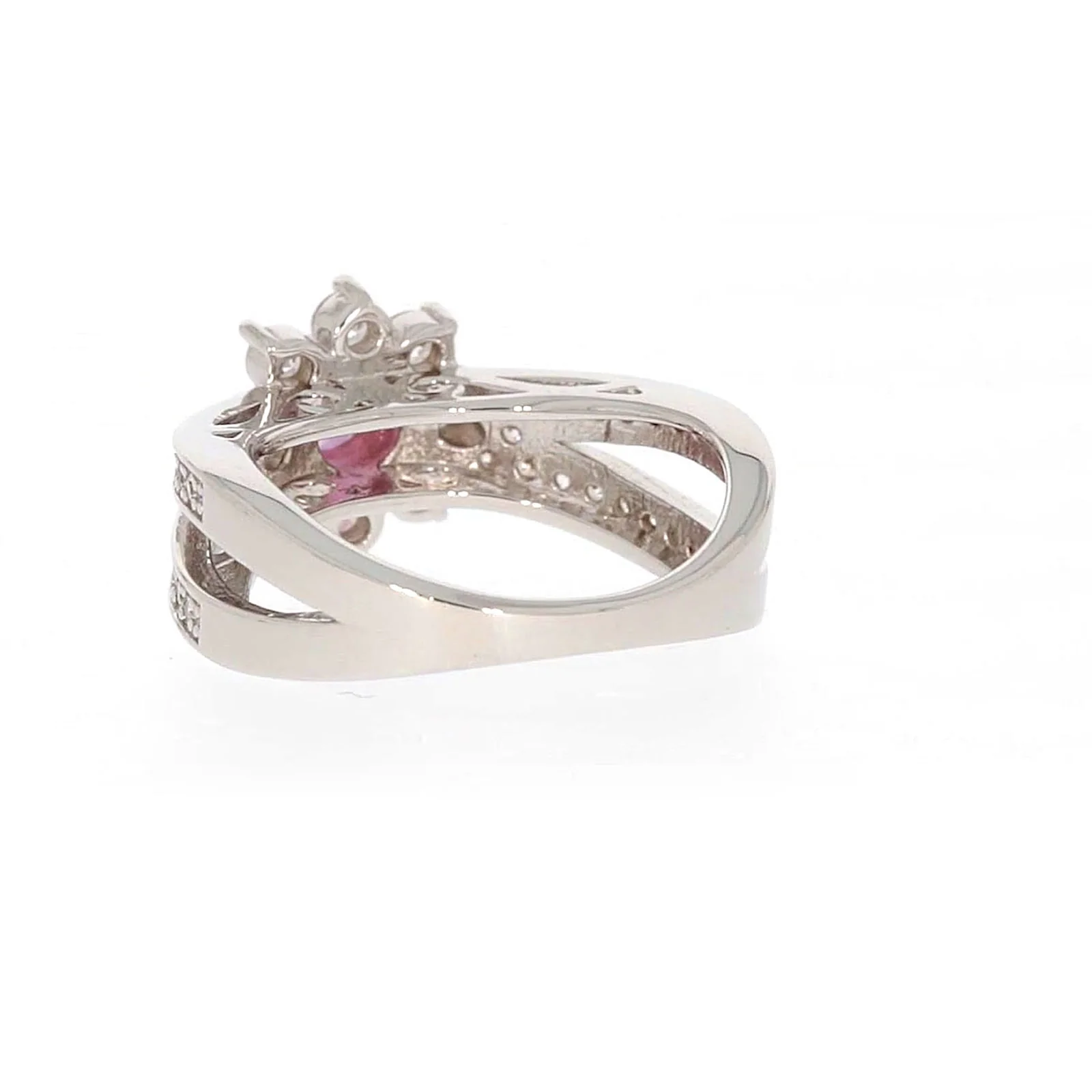 Sterling Silver Pink Cubic Zirconia Ring - Image 34