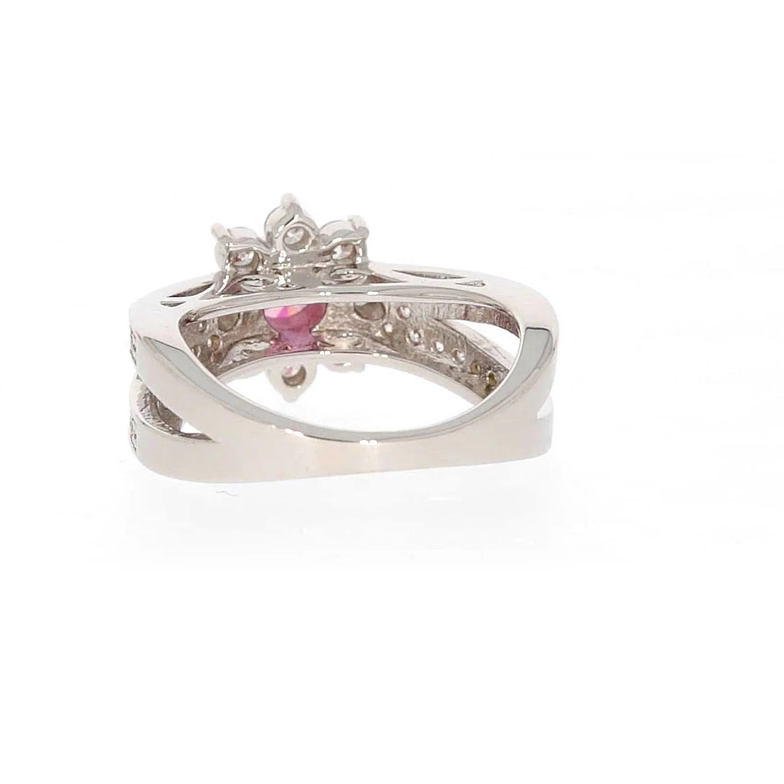Sterling Silver Pink Cubic Zirconia Ring - Image 36