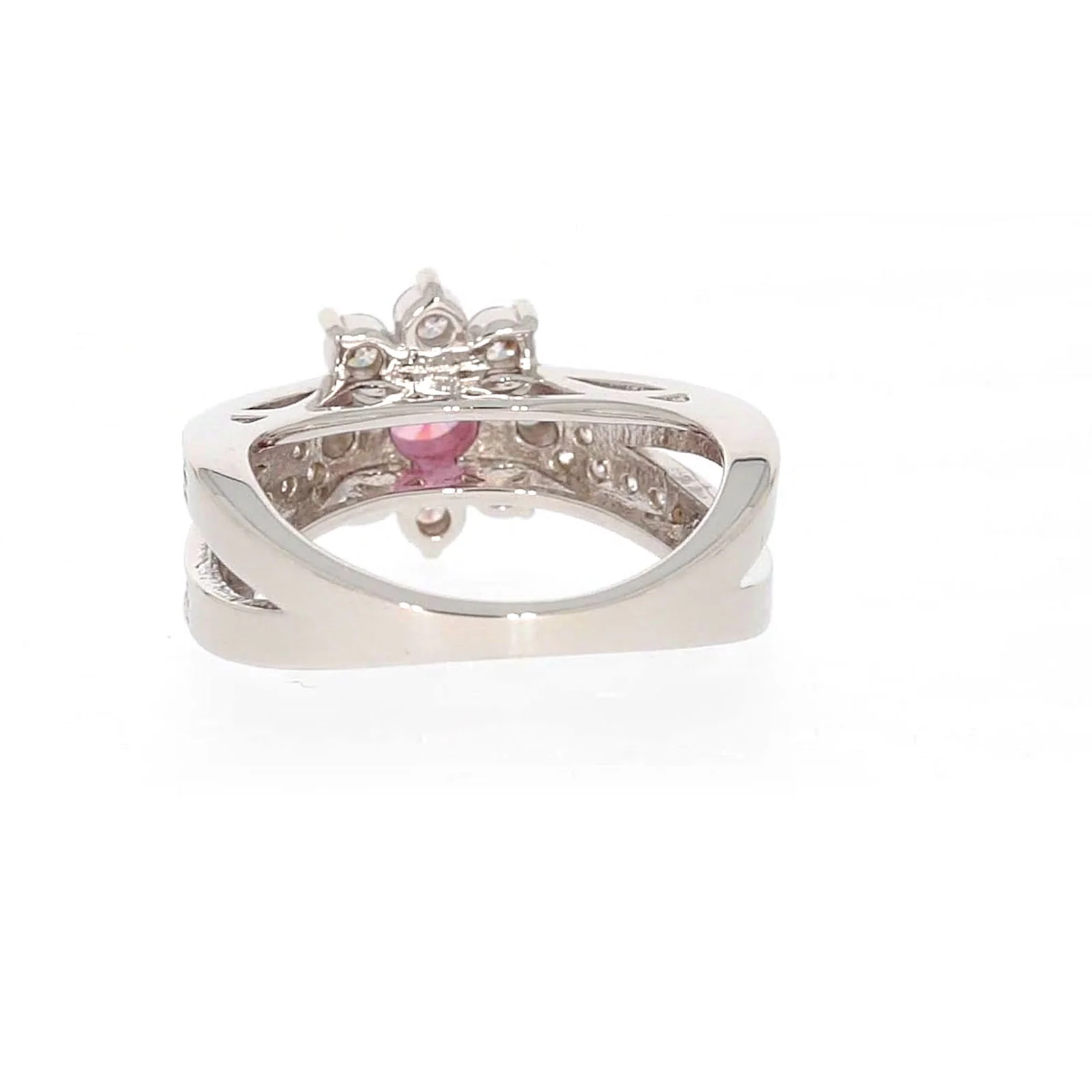 Sterling Silver Pink Cubic Zirconia Ring - Image 37