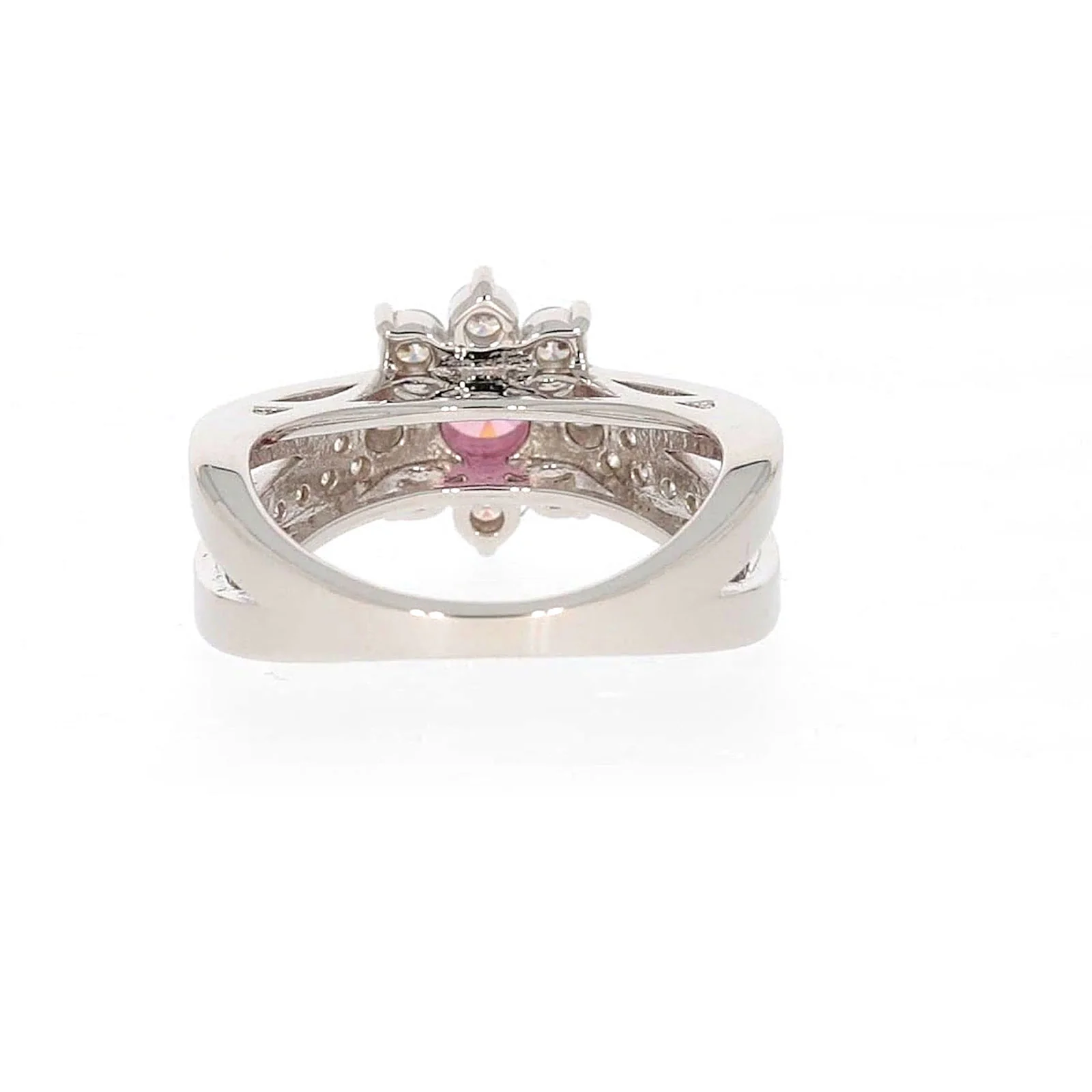Sterling Silver Pink Cubic Zirconia Ring - Image 39