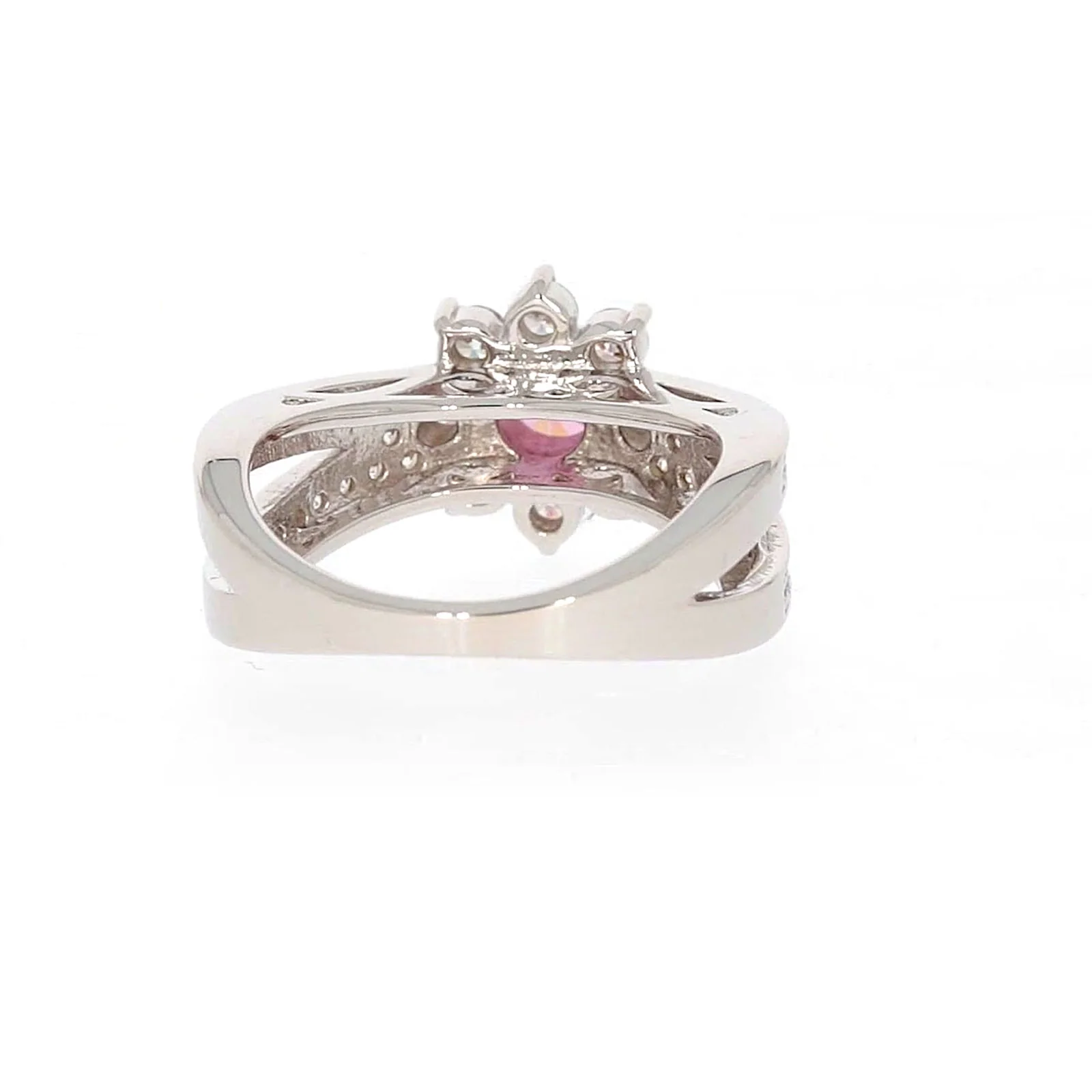 Sterling Silver Pink Cubic Zirconia Ring - Image 41