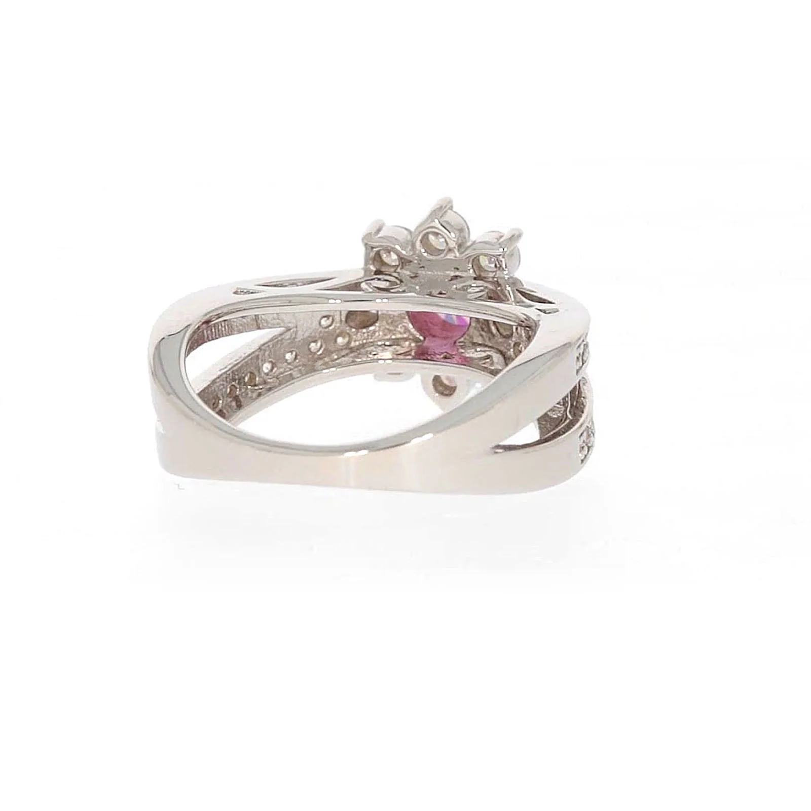Sterling Silver Pink Cubic Zirconia Ring - Image 43