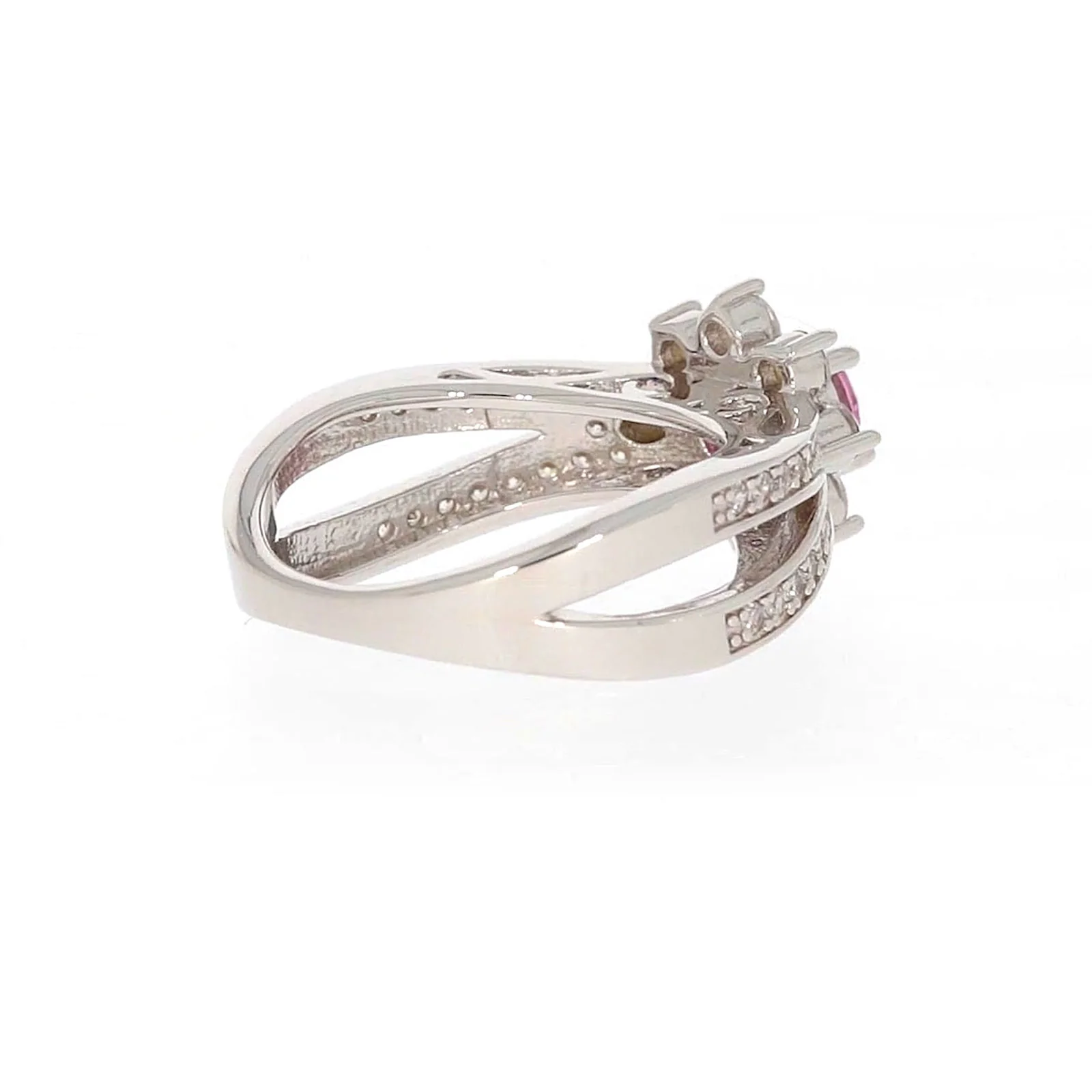 Sterling Silver Pink Cubic Zirconia Ring - Image 49