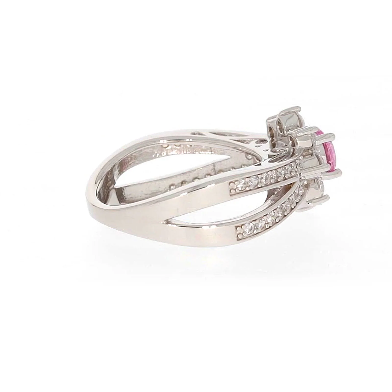 Sterling Silver Pink Cubic Zirconia Ring - Image 53