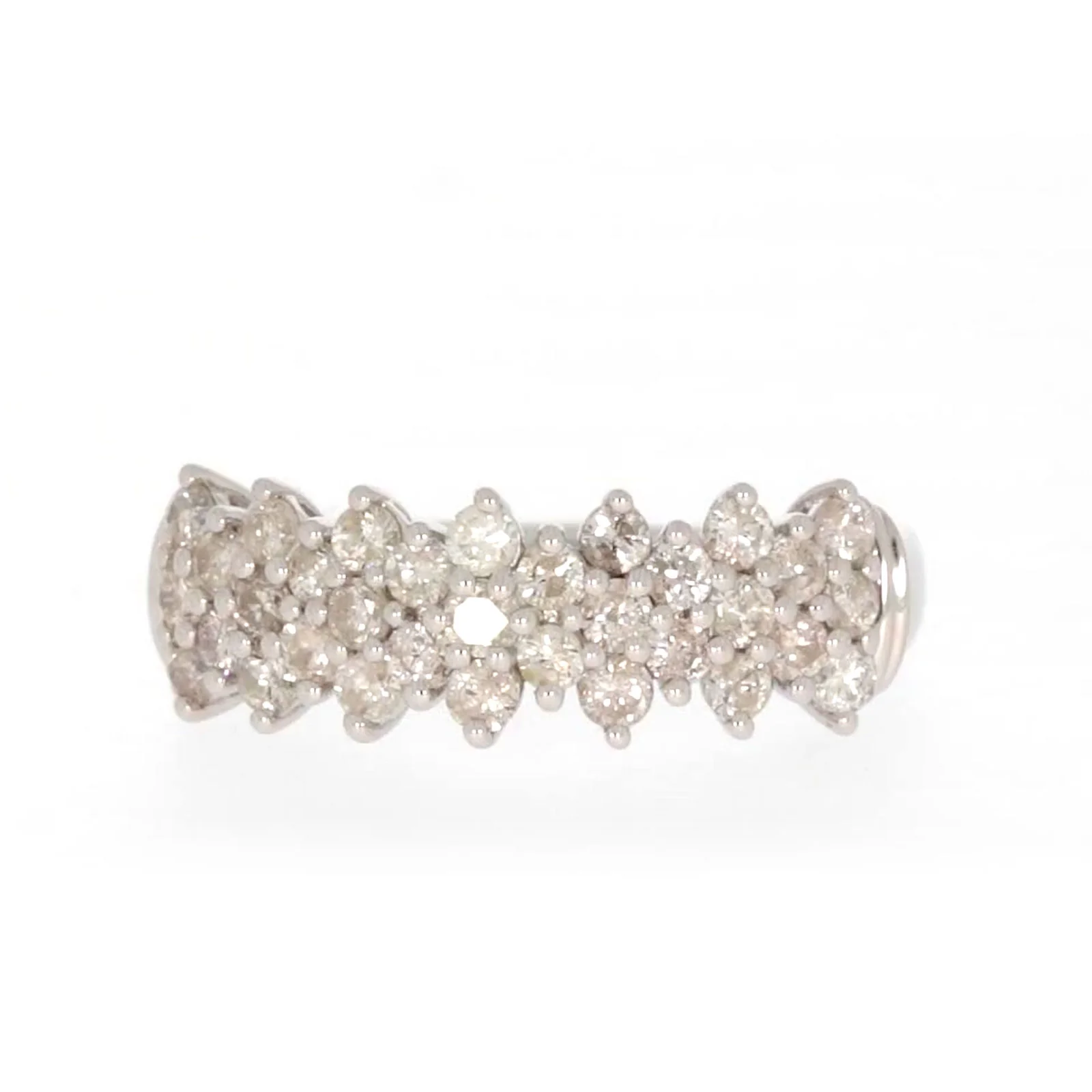 Sterling Silver Round Brilliant Cut 1 Carat tw of Diamonds Ring - Image 2