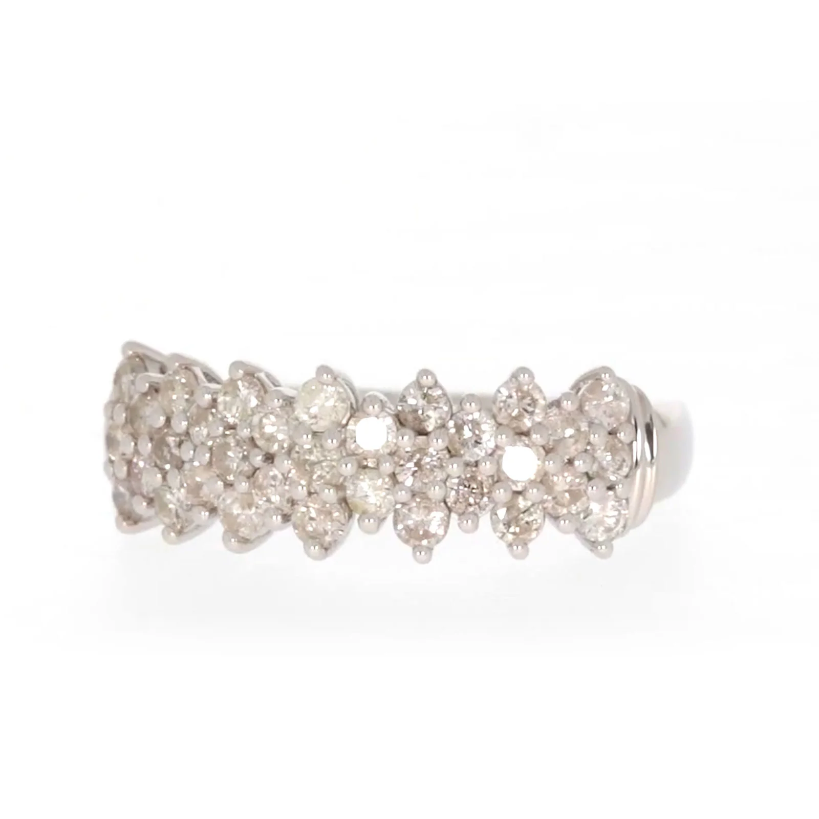 Sterling Silver Round Brilliant Cut 1 Carat tw of Diamonds Ring - Image 4