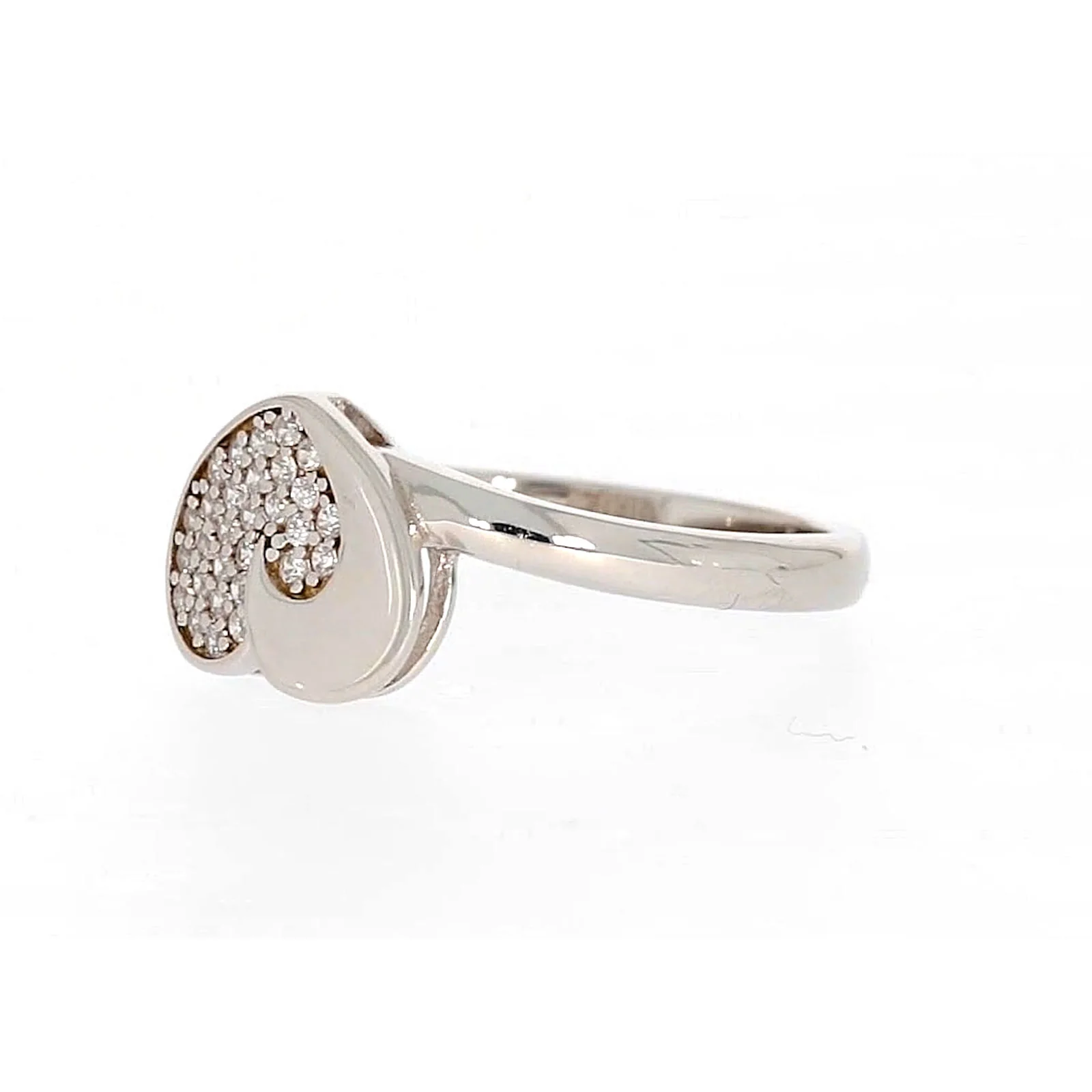 Sterling Silver Cubiz Zirconia Heart Ring - Image 10