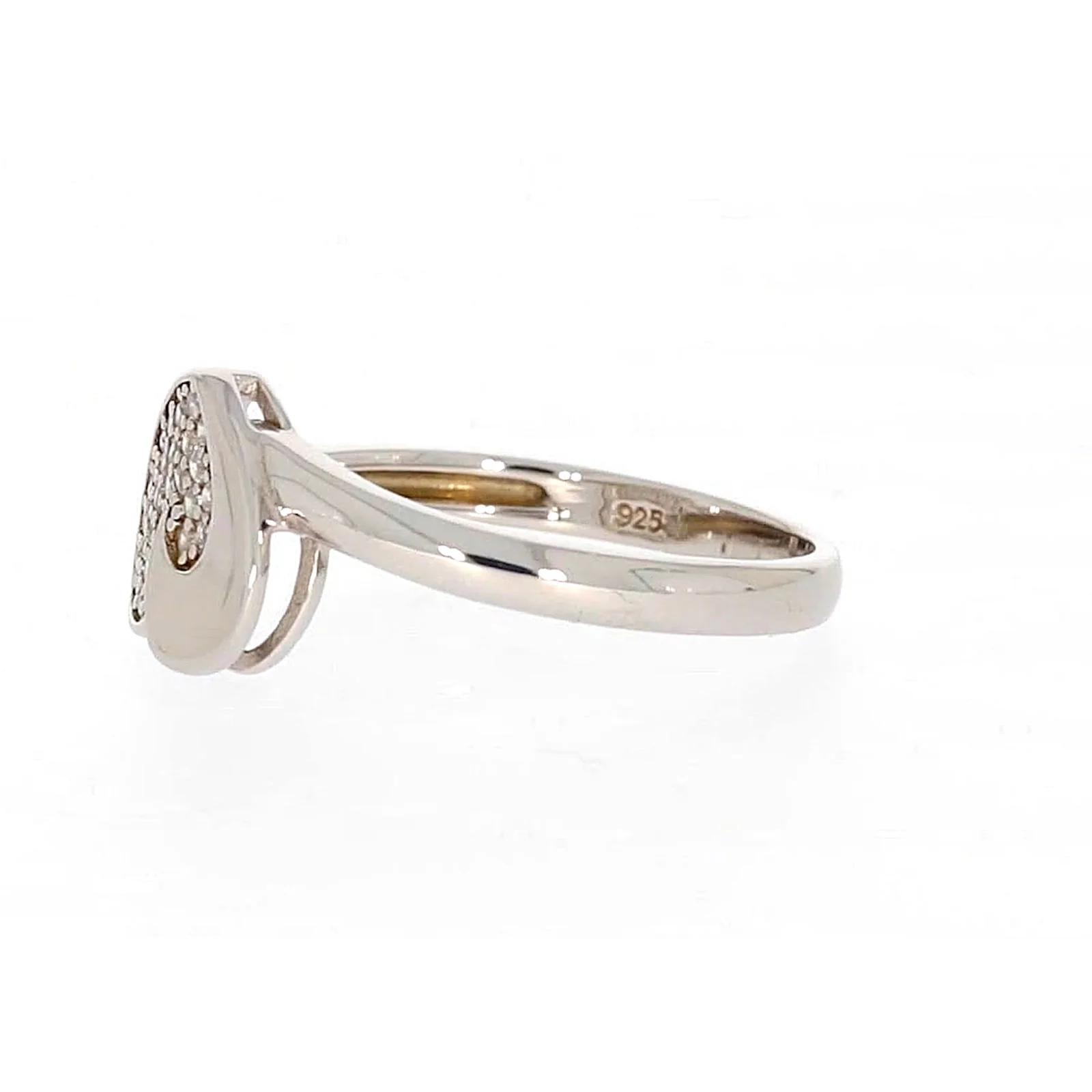 Sterling Silver Cubiz Zirconia Heart Ring - Image 15