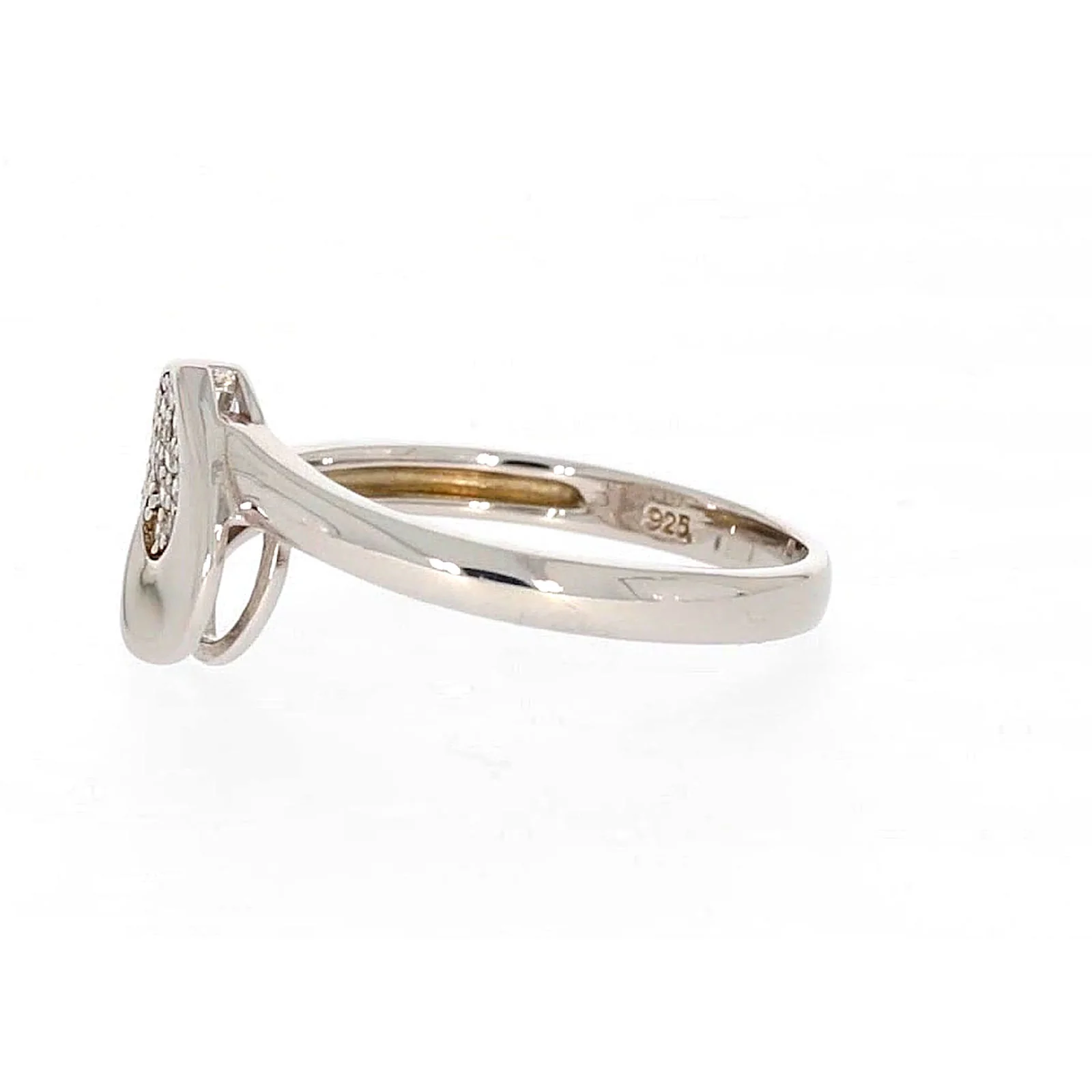 Sterling Silver Cubiz Zirconia Heart Ring - Image 17