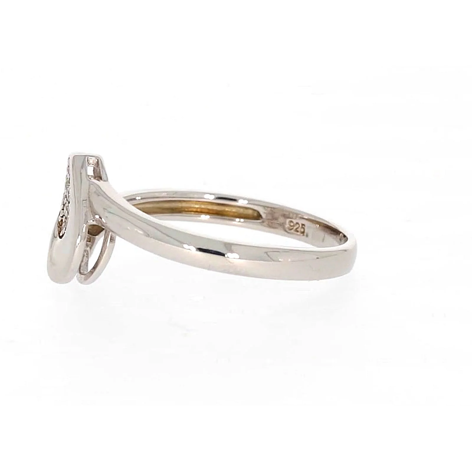 Sterling Silver Cubiz Zirconia Heart Ring - Image 18