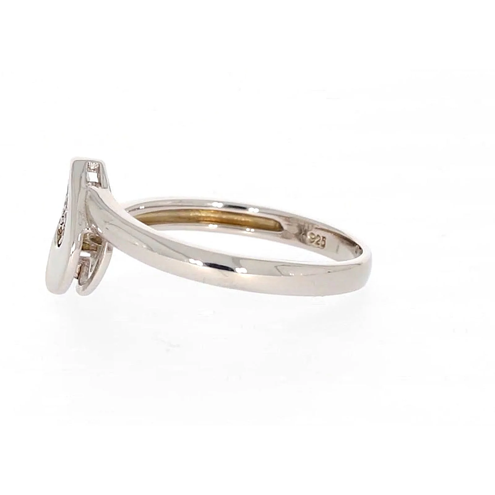 Sterling Silver Cubiz Zirconia Heart Ring - Image 19