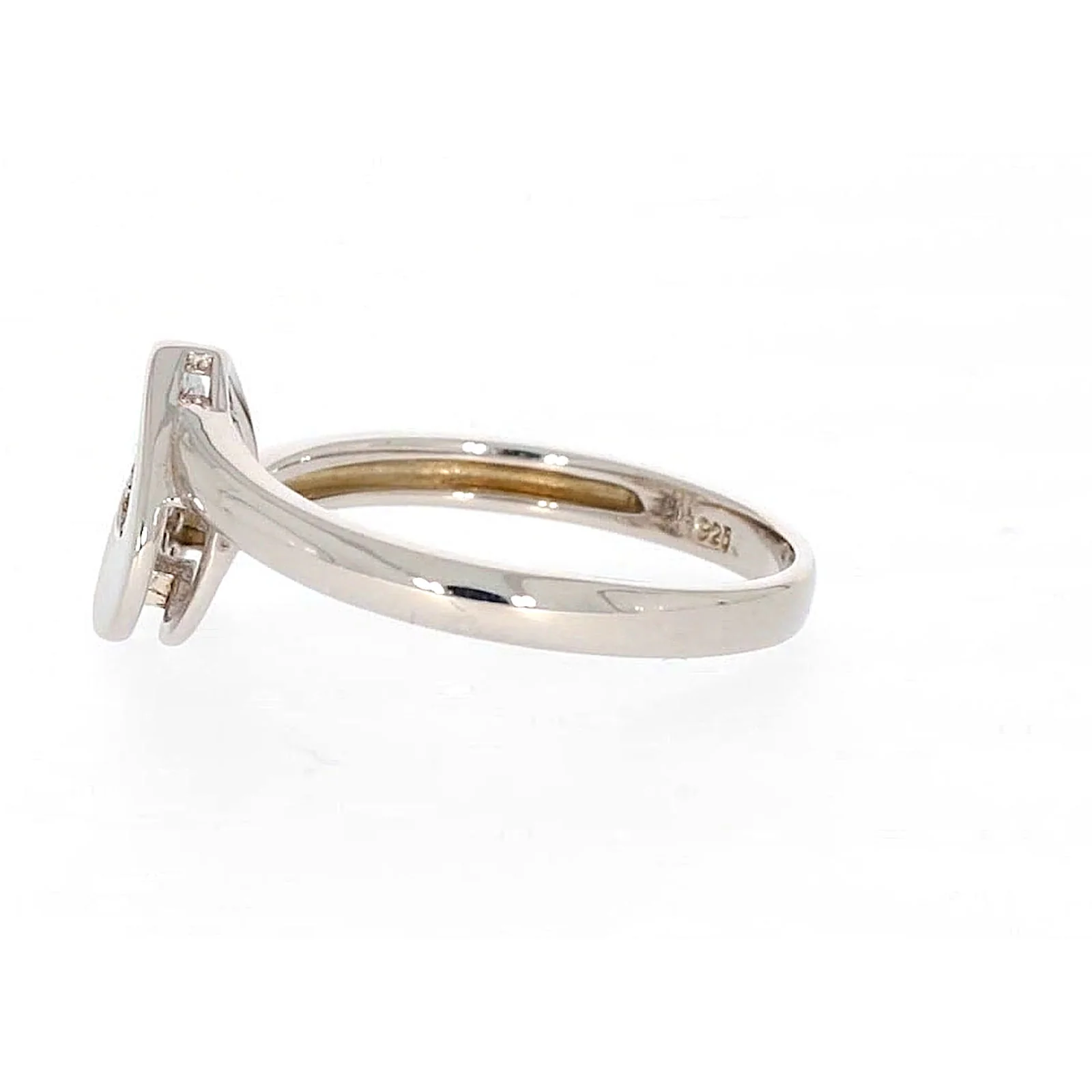 Sterling Silver Cubiz Zirconia Heart Ring - Image 20