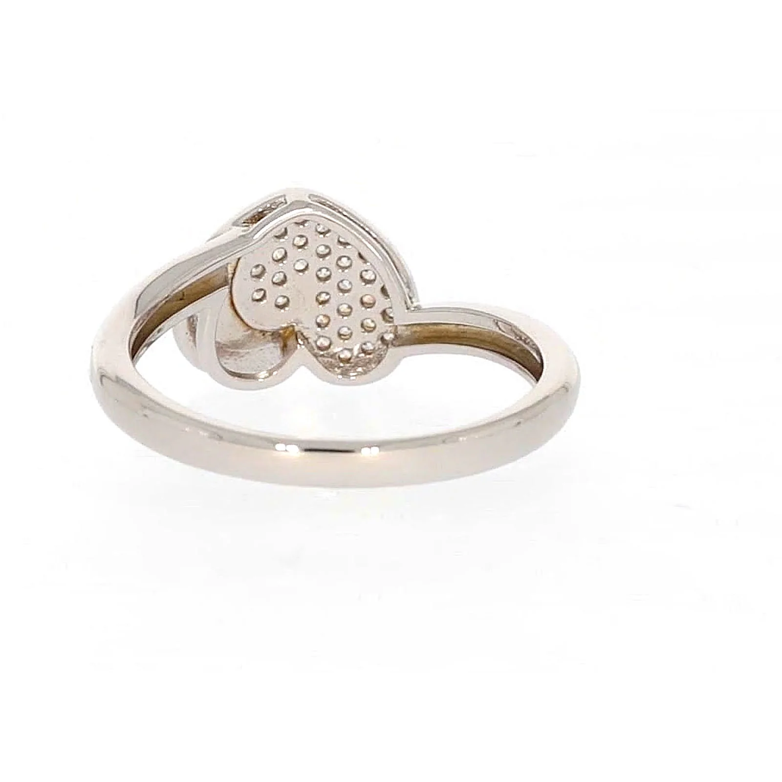 Sterling Silver Cubiz Zirconia Heart Ring - Image 36