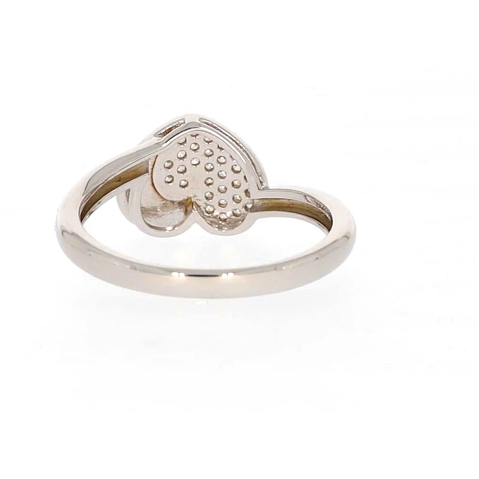 Sterling Silver Cubiz Zirconia Heart Ring - Image 37