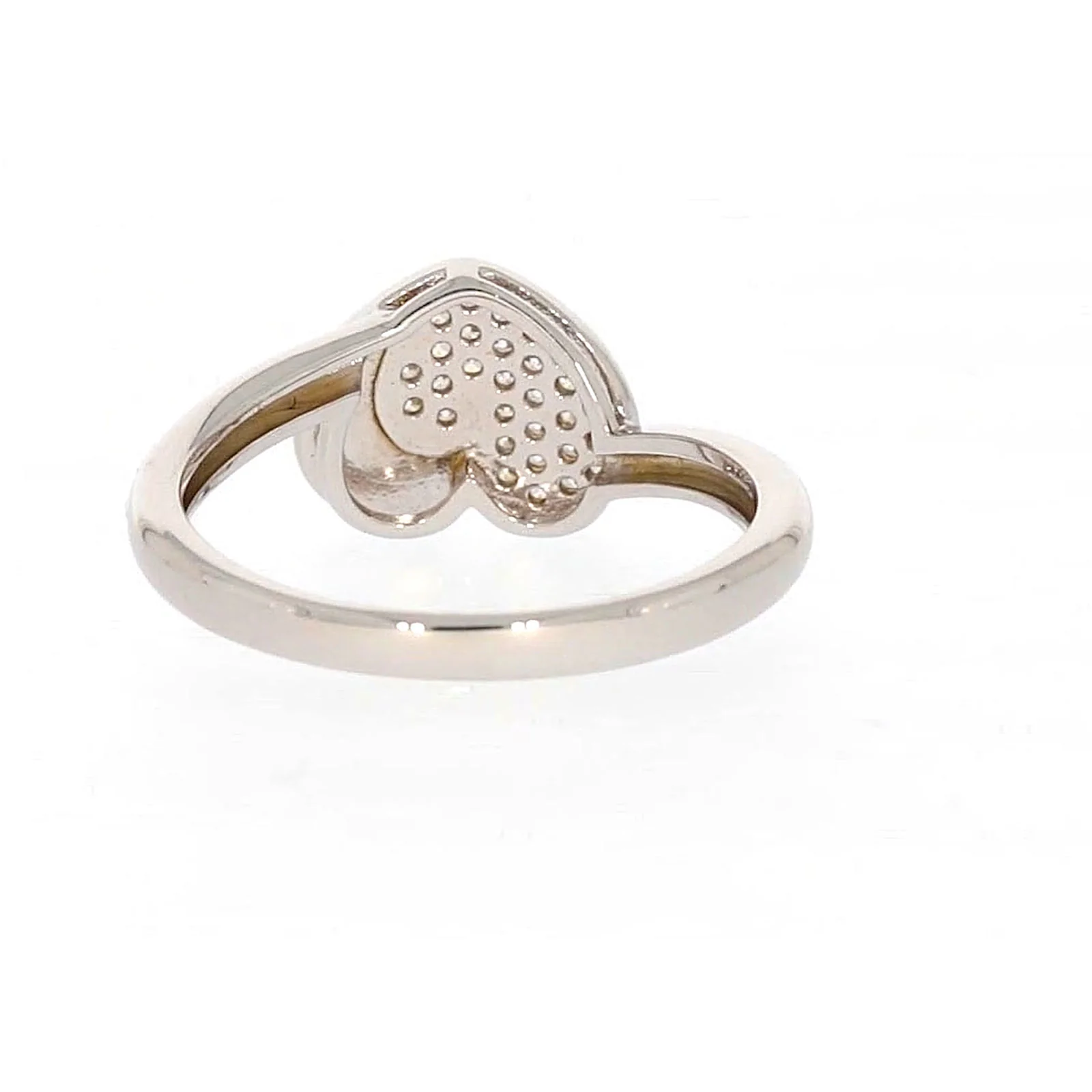 Sterling Silver Cubiz Zirconia Heart Ring - Image 38