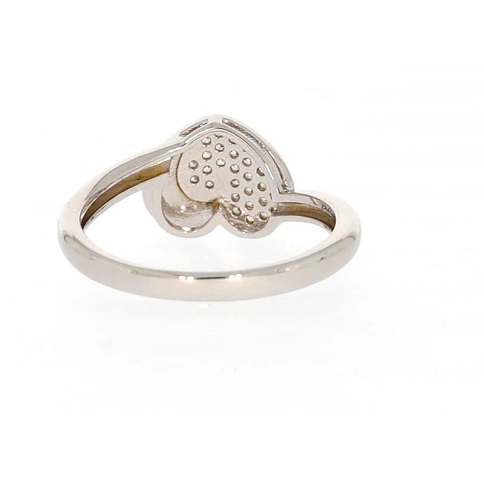 Sterling Silver Cubiz Zirconia Heart Ring - Image 39