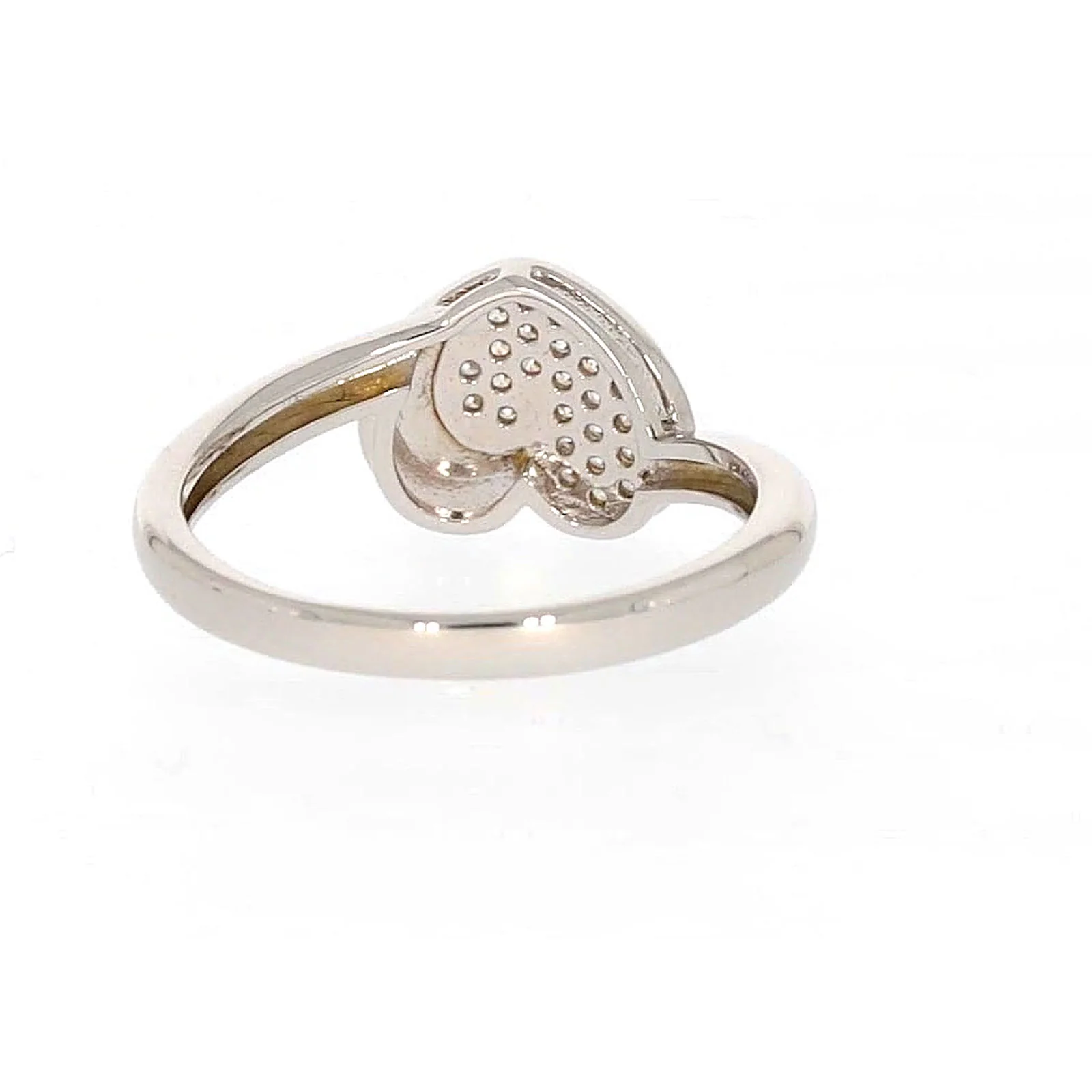 Sterling Silver Cubiz Zirconia Heart Ring - Image 40