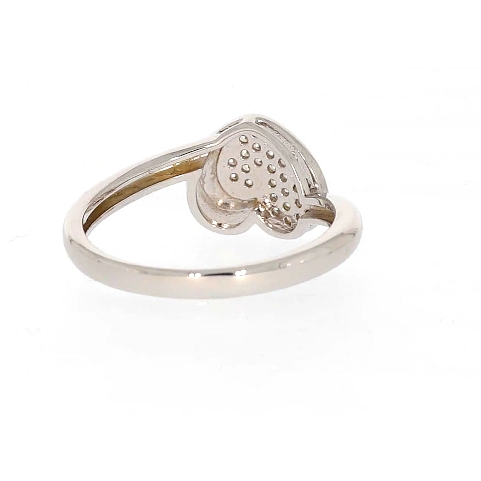 Sterling Silver Cubiz Zirconia Heart Ring - Image 42