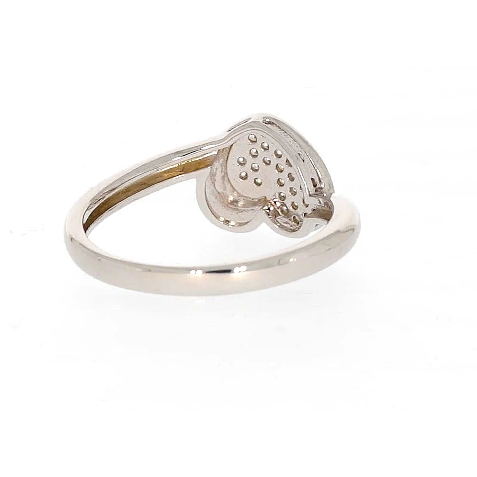 Sterling Silver Cubiz Zirconia Heart Ring - Image 43