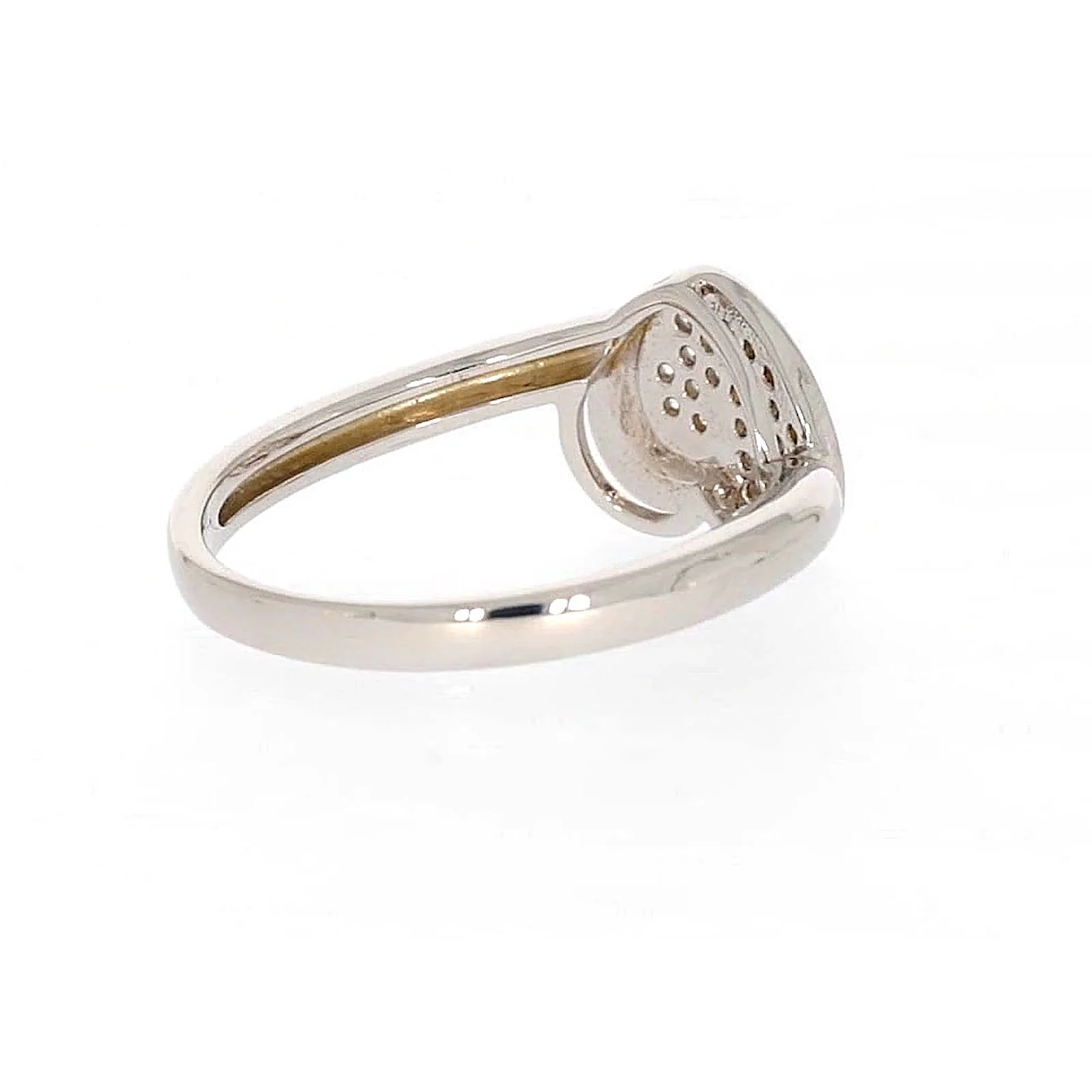 Sterling Silver Cubiz Zirconia Heart Ring - Image 47