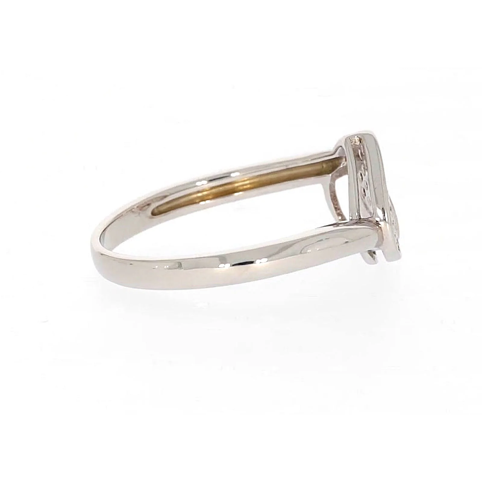 Sterling Silver Cubiz Zirconia Heart Ring - Image 54