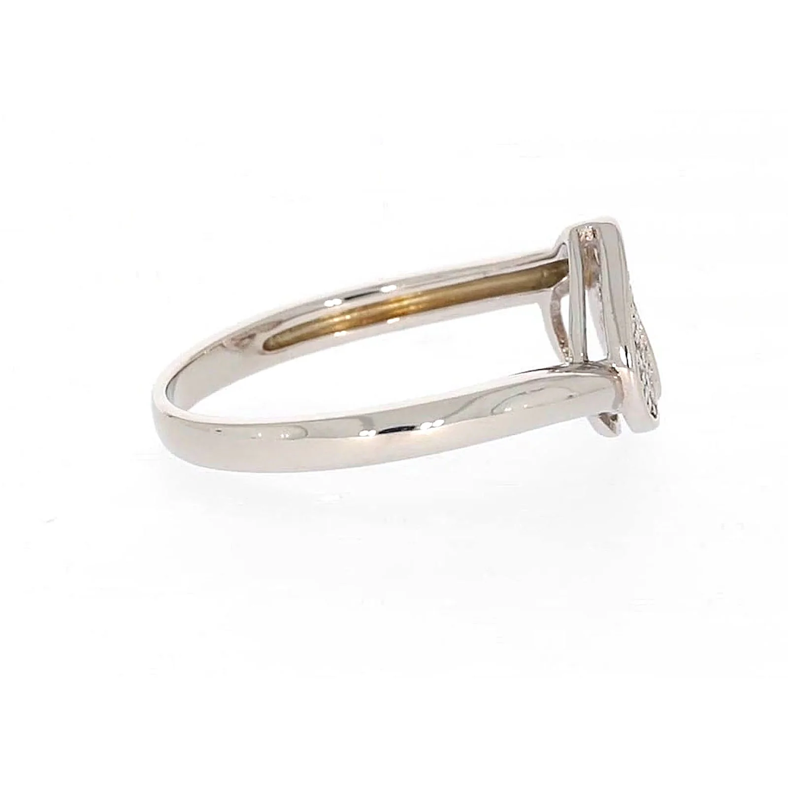 Sterling Silver Cubiz Zirconia Heart Ring - Image 55
