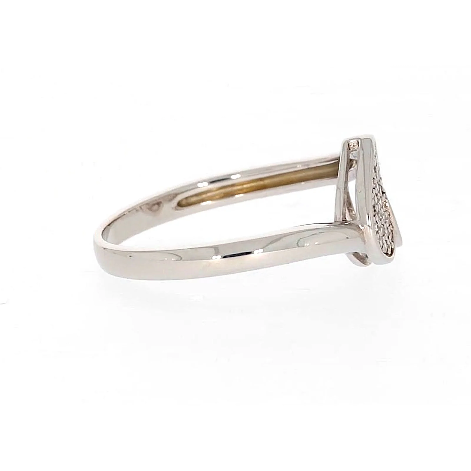 Sterling Silver Cubiz Zirconia Heart Ring - Image 57