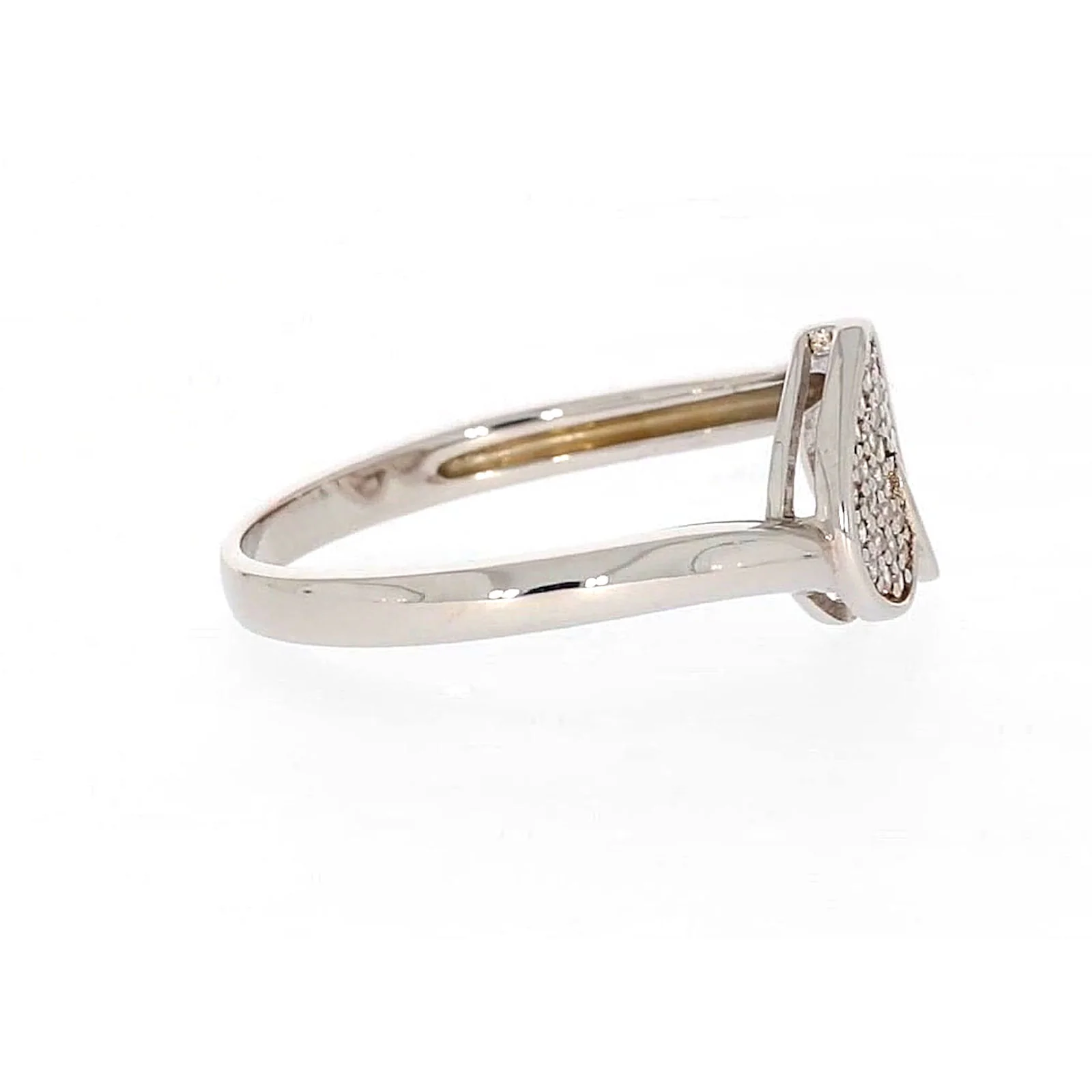 Sterling Silver Cubiz Zirconia Heart Ring - Image 58