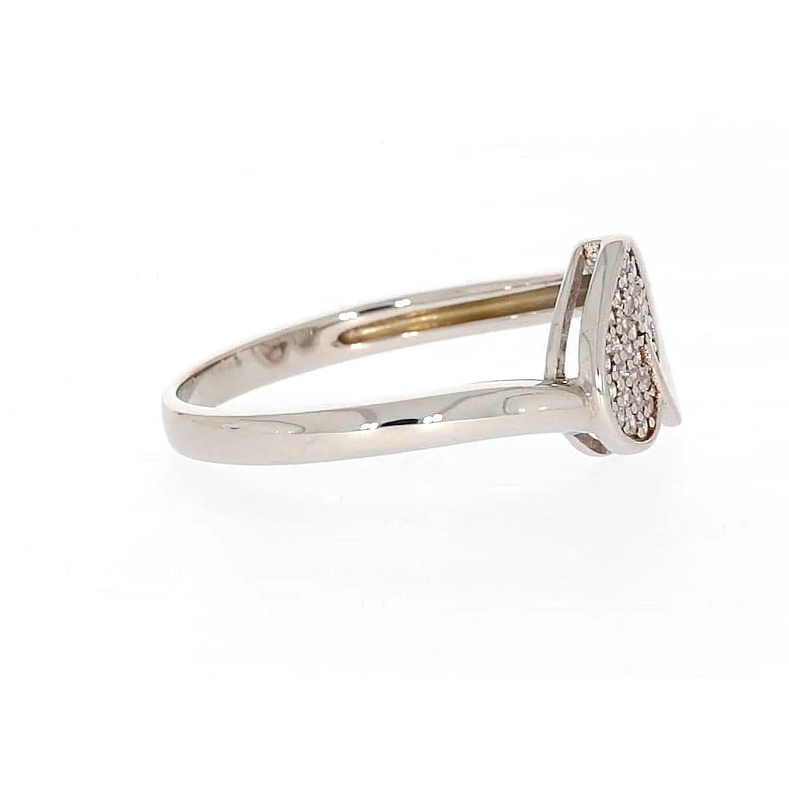Sterling Silver Cubiz Zirconia Heart Ring - Image 59