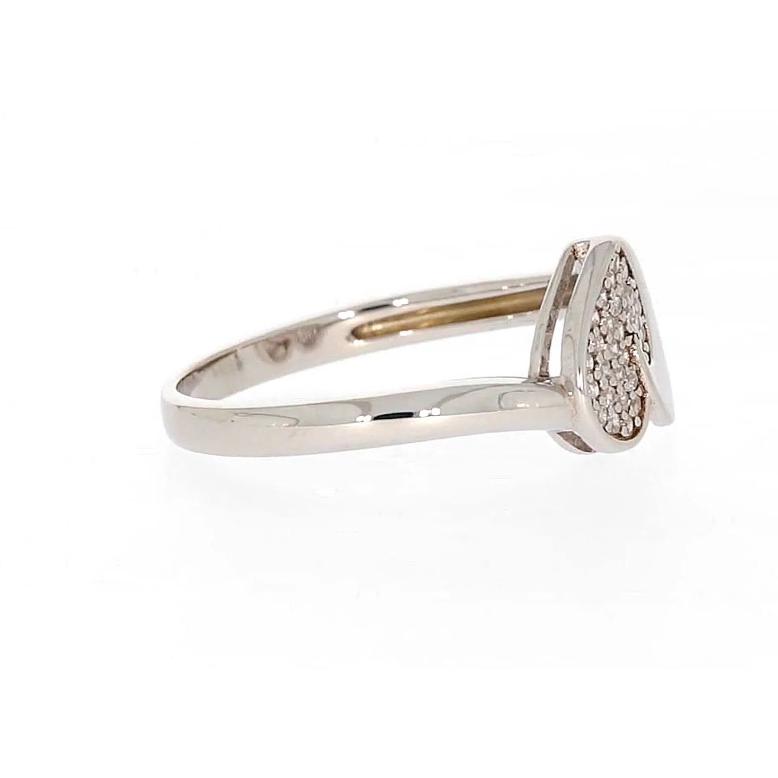 Sterling Silver Cubiz Zirconia Heart Ring - Image 60