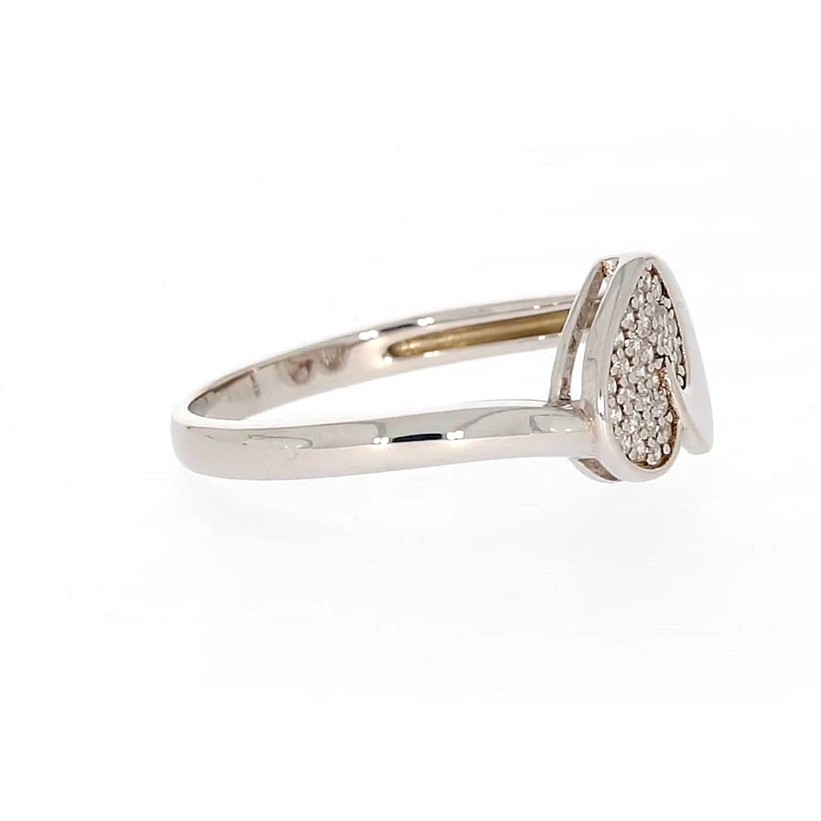 Sterling Silver Cubiz Zirconia Heart Ring - Image 61