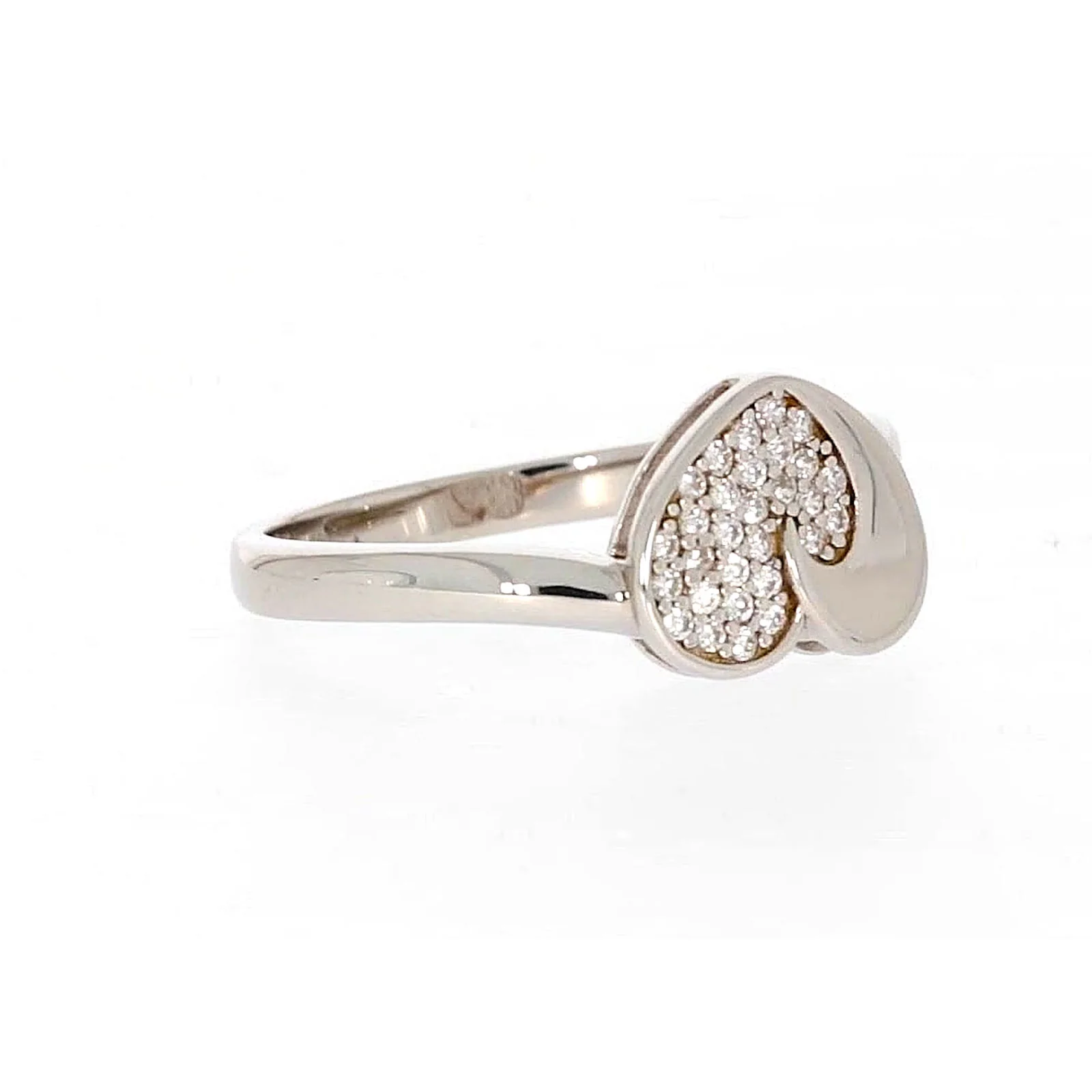 Sterling Silver Cubiz Zirconia Heart Ring - Image 67