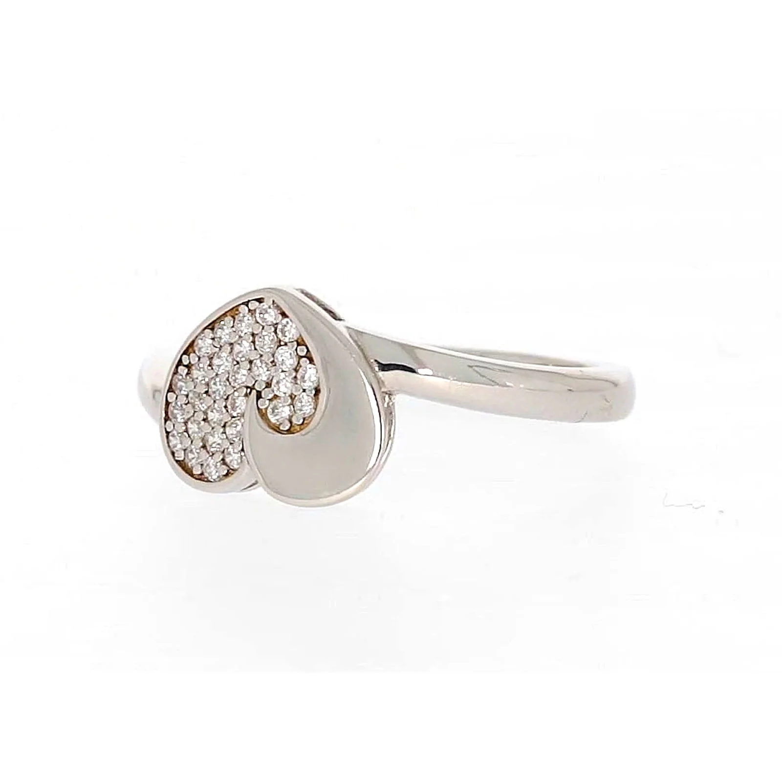 Sterling Silver Cubiz Zirconia Heart Ring - Image 7