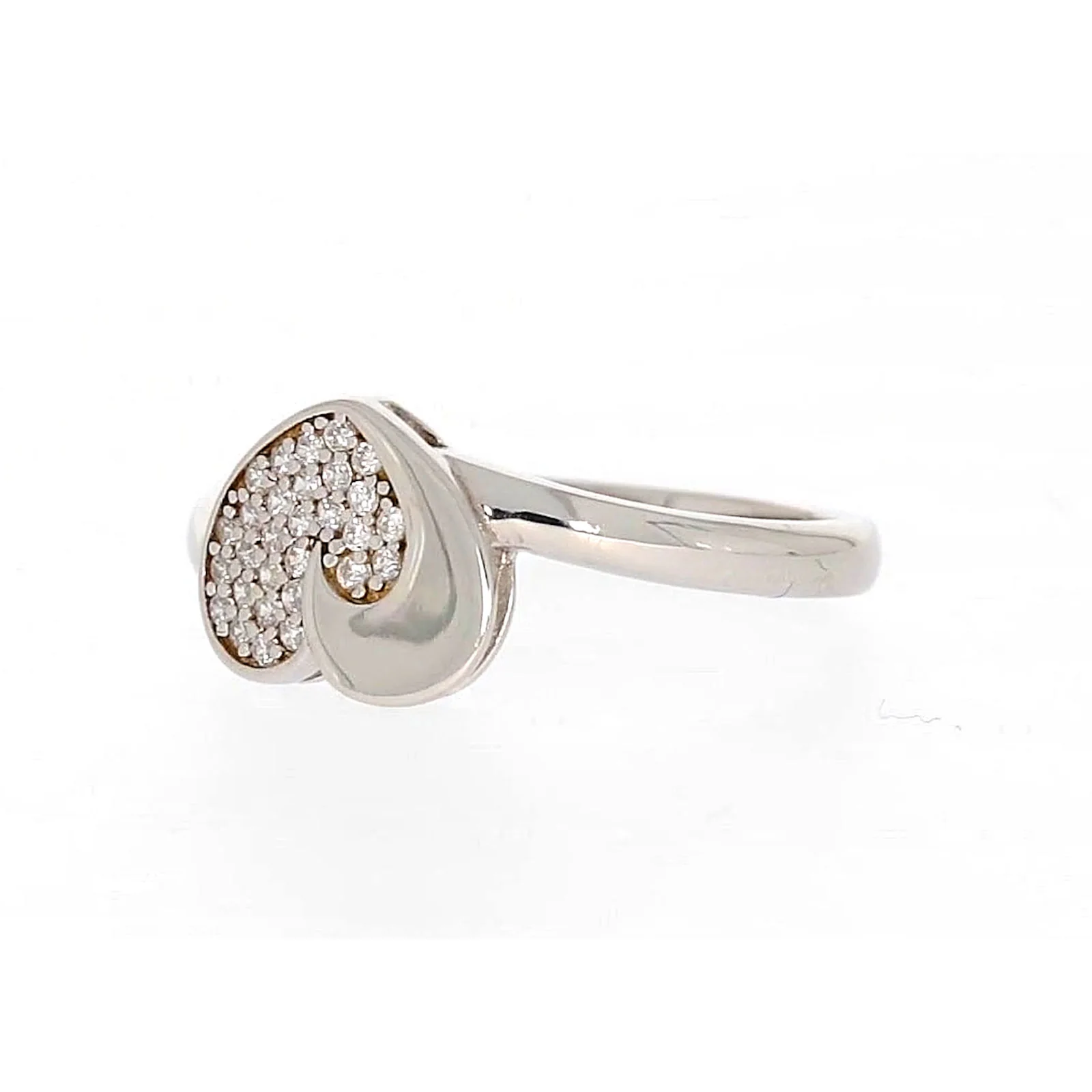 Sterling Silver Cubiz Zirconia Heart Ring - Image 8