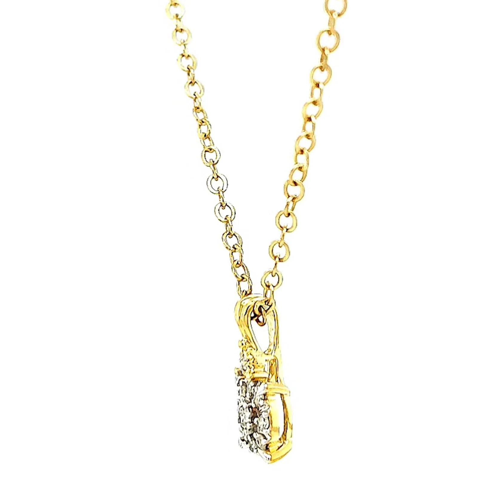 9ct Yellow Gold Round Brilliant Cut 0.10 CARAT tw of Diamonds Pendant - Image 16