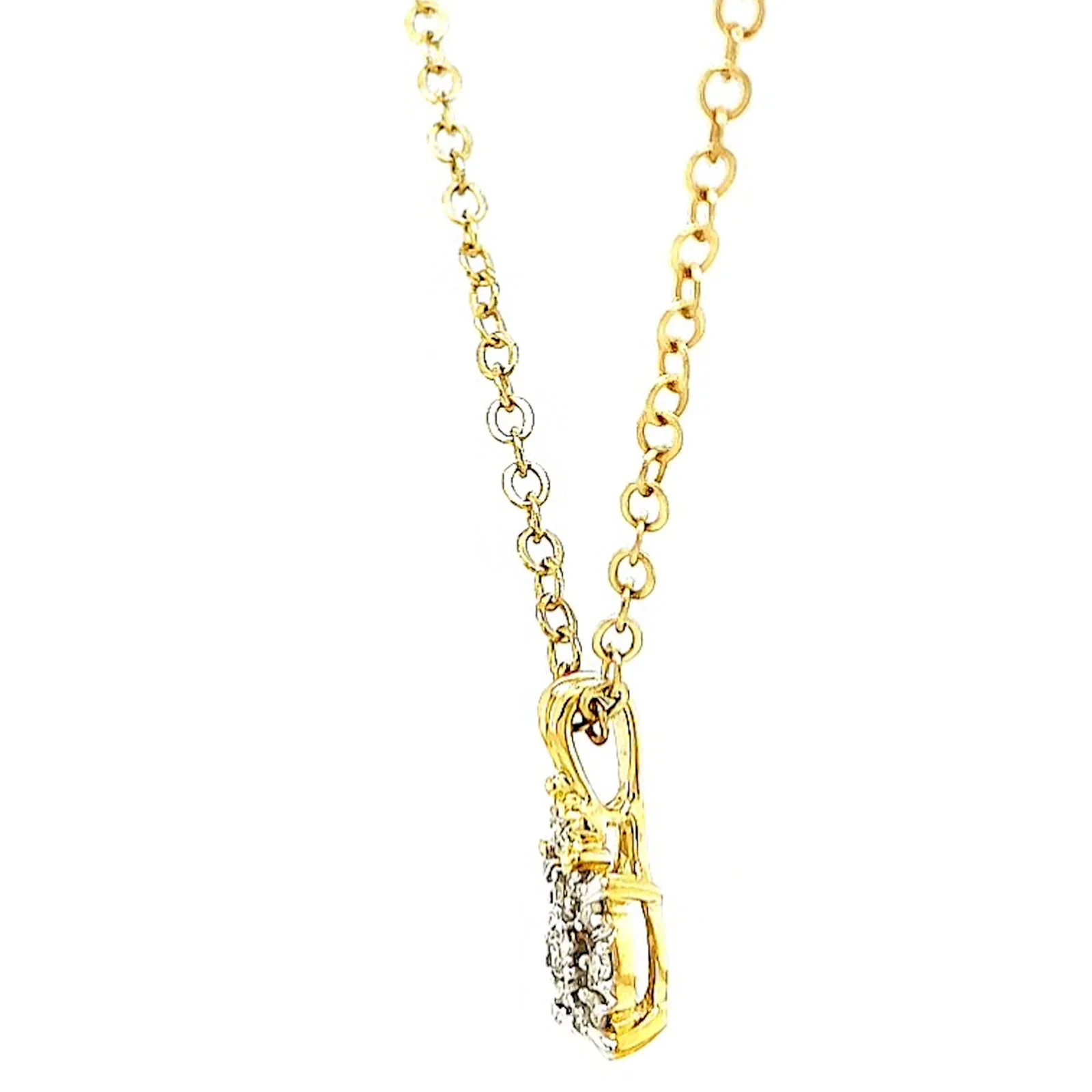 9ct Yellow Gold Round Brilliant Cut 0.10 CARAT tw of Diamonds Pendant - Image 17