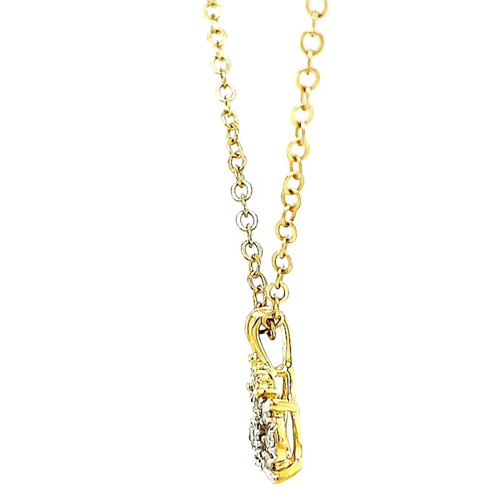 9ct Yellow Gold Round Brilliant Cut 0.10 CARAT tw of Diamonds Pendant - Image 18