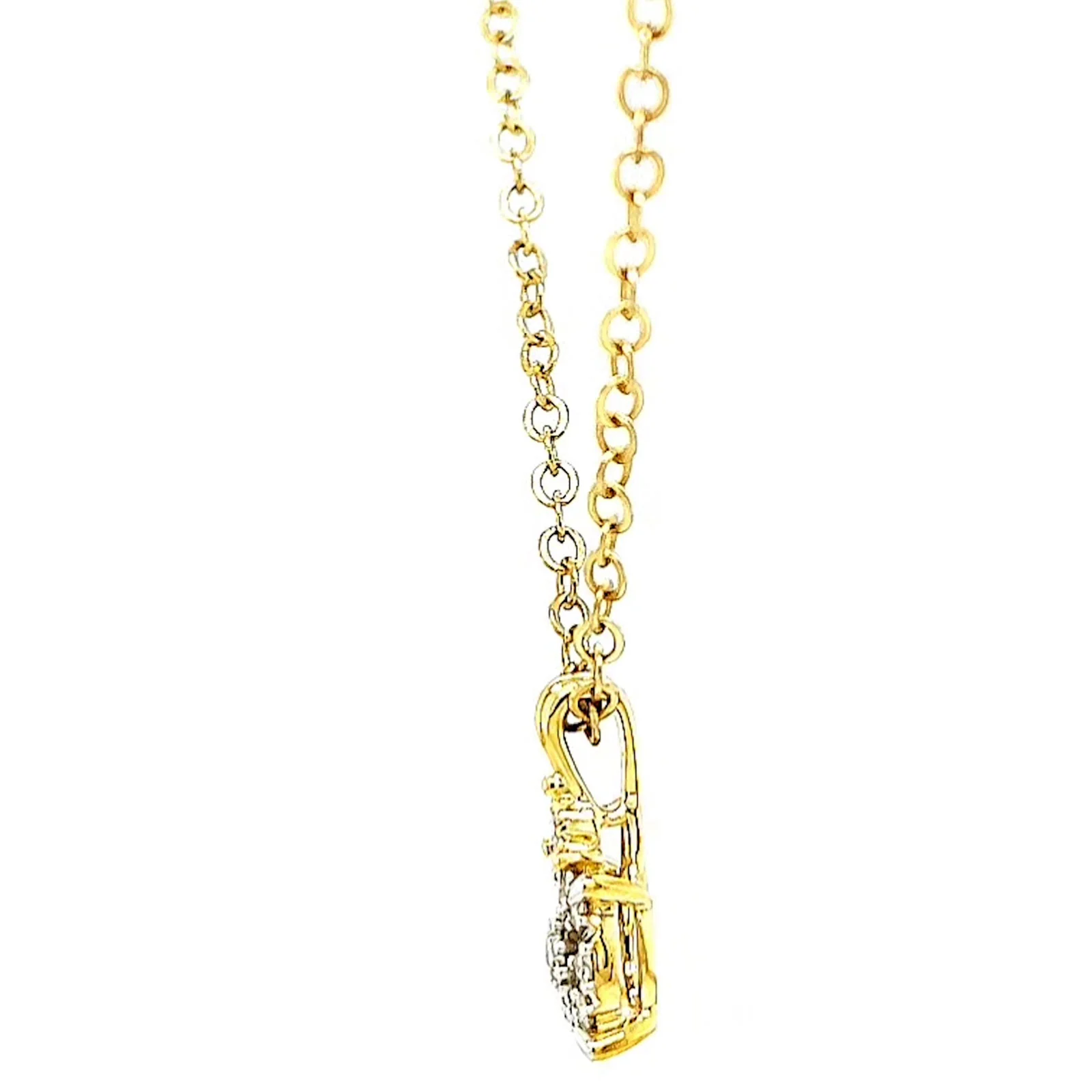 9ct Yellow Gold Round Brilliant Cut 0.10 CARAT tw of Diamonds Pendant - Image 19
