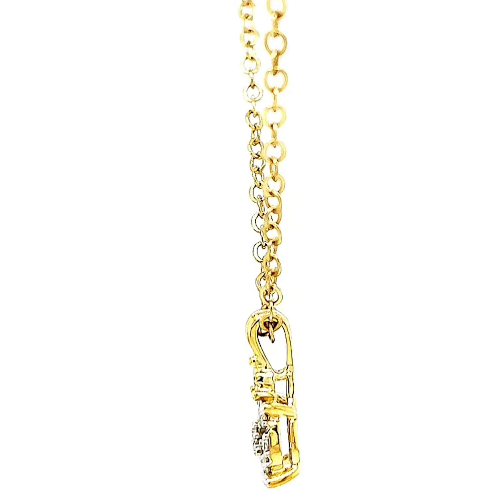 9ct Yellow Gold Round Brilliant Cut 0.10 CARAT tw of Diamonds Pendant - Image 20